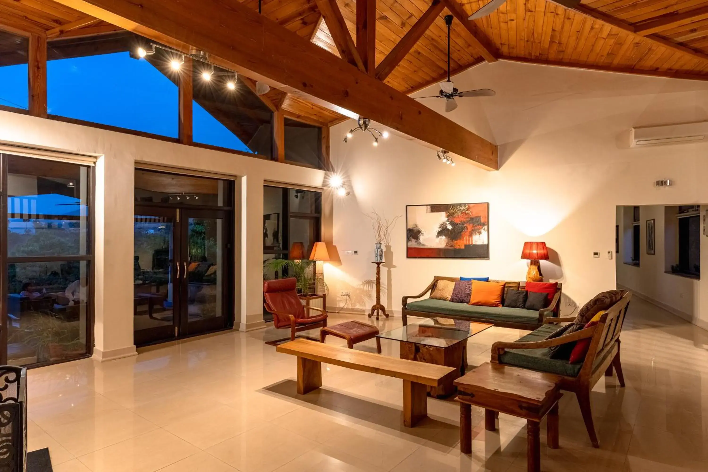 Living room in Tree of Life Junoon in the Hills Kumaon Living room in Tree of Life Junoon in the Hills Kumaon