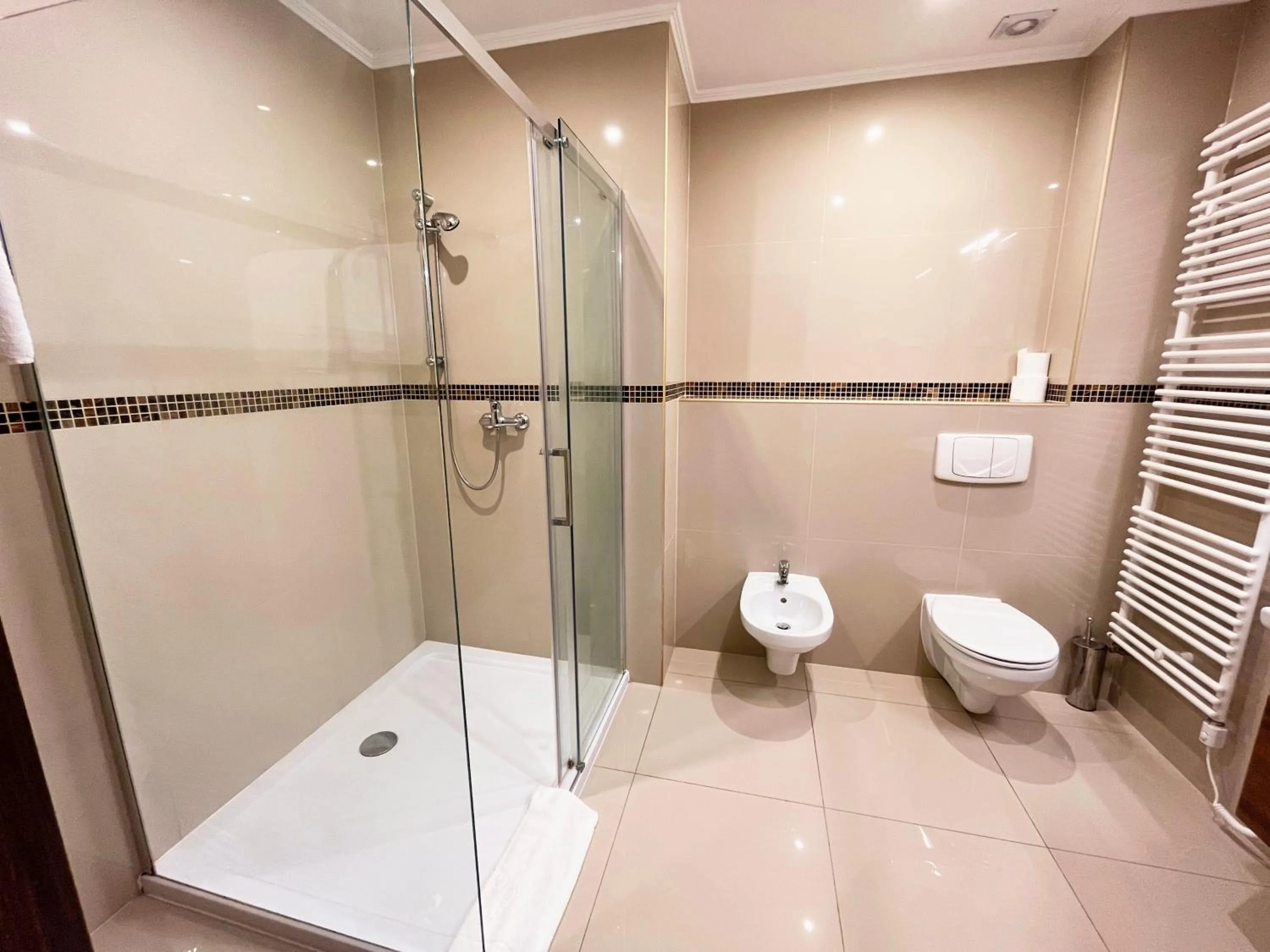 Shower in Noclegi Hit Rooms & Apartments