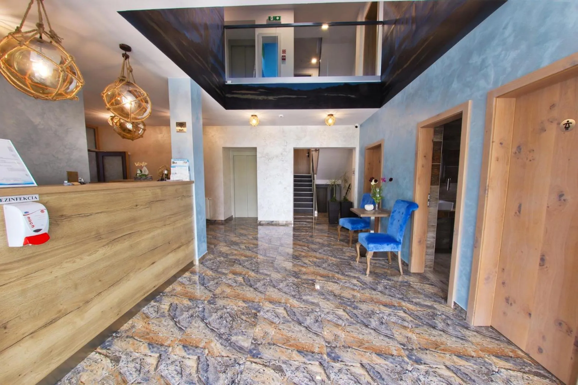 Lobby or reception in Hotel Prístav