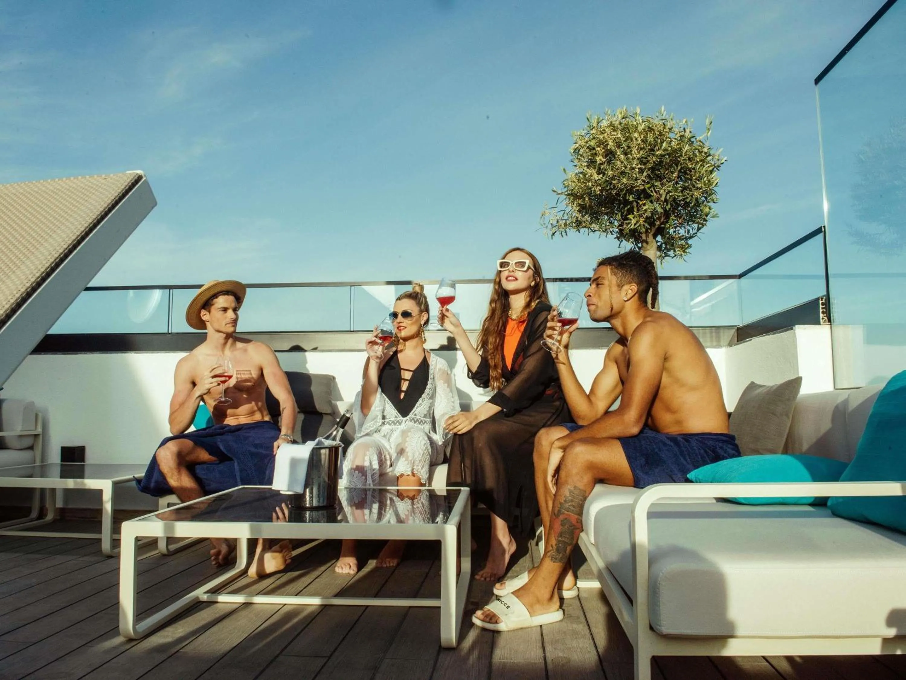 Pool view in Number 11 St Julian's Malta - Handwritten Collection