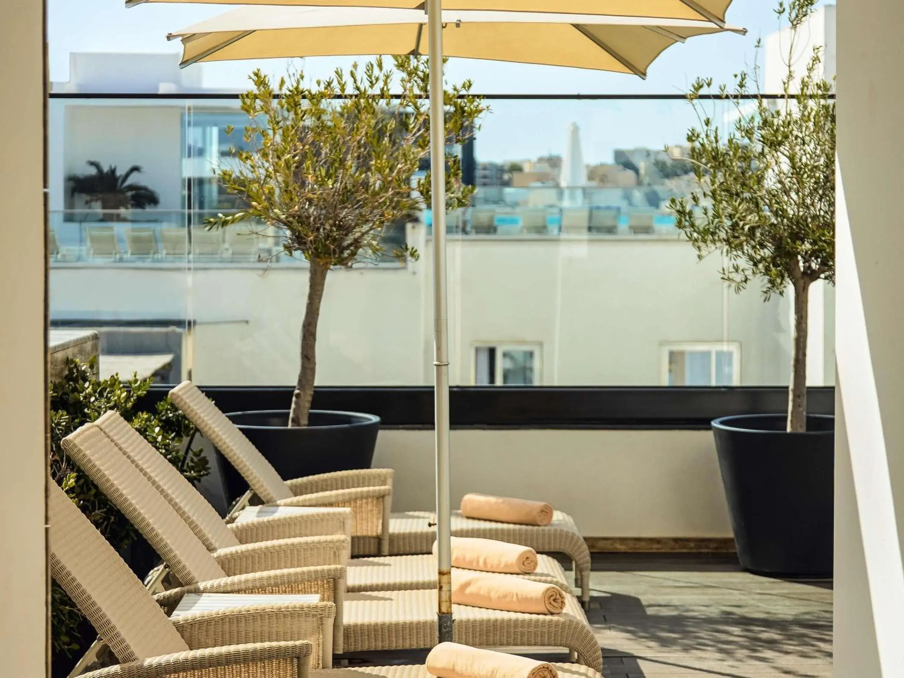 Pool view in Number 11 St Julian's Malta - Handwritten Collection Pool view in Number 11 St Julian's Malta - Handwritten Collection