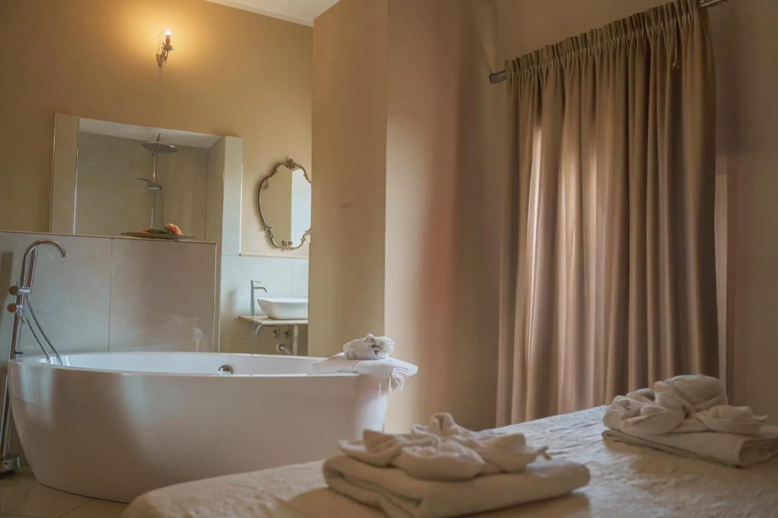 Bathroom, Bed in Il Panorama Housing Cilento