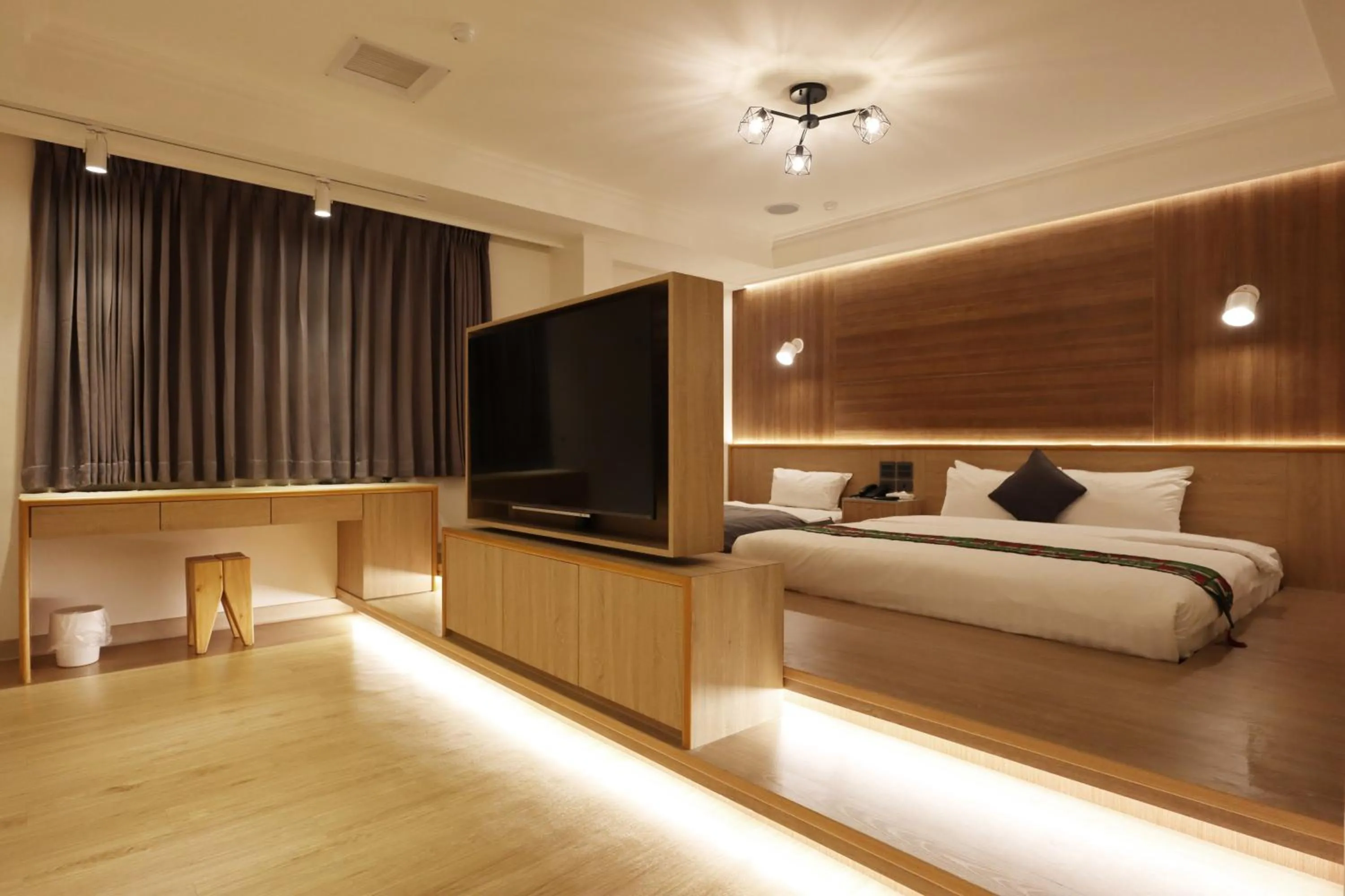Bed in Hotel Shumei Chiayi