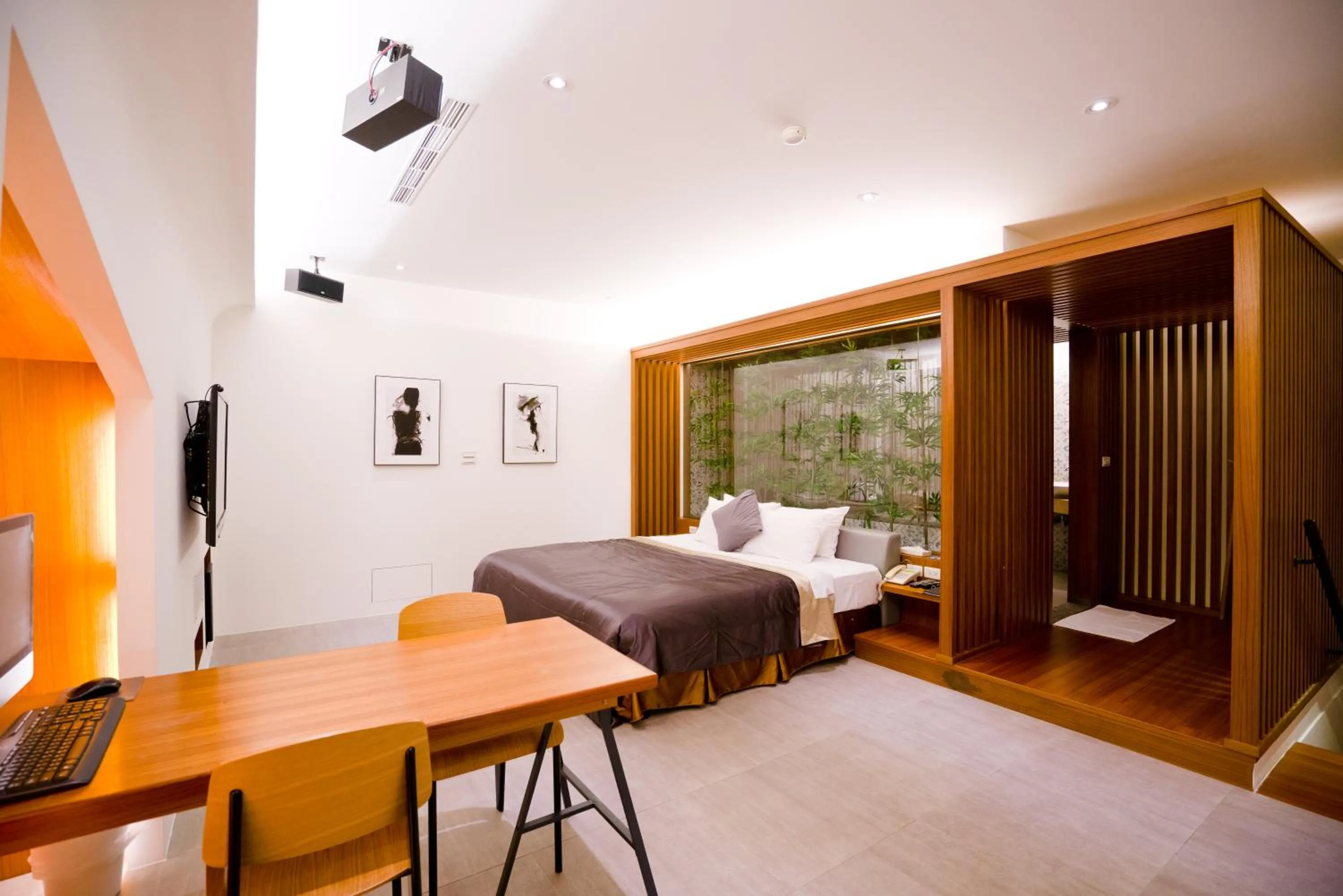 Bed in Hotel Shumei Chiayi