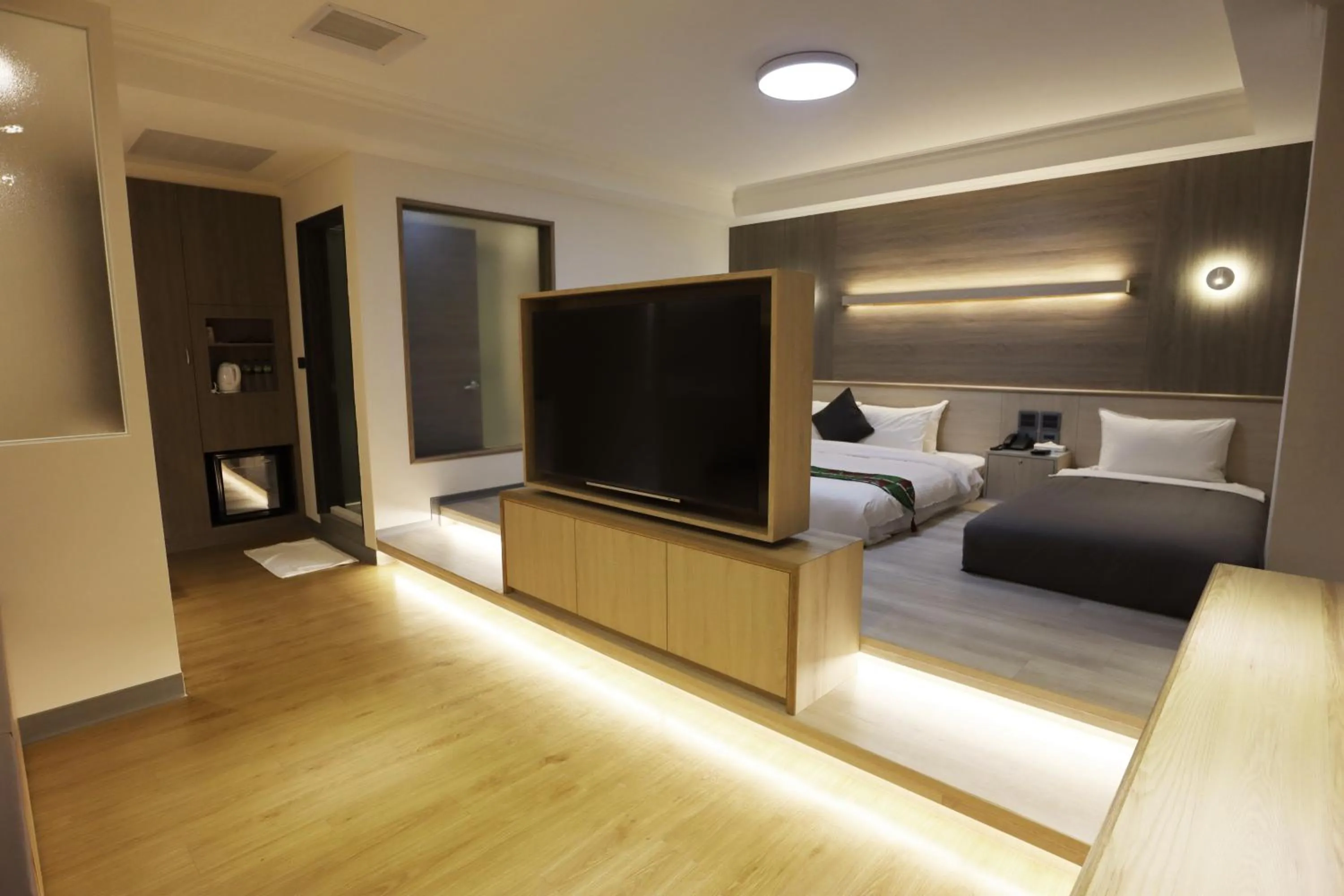 Bed in Hotel Shumei Chiayi
