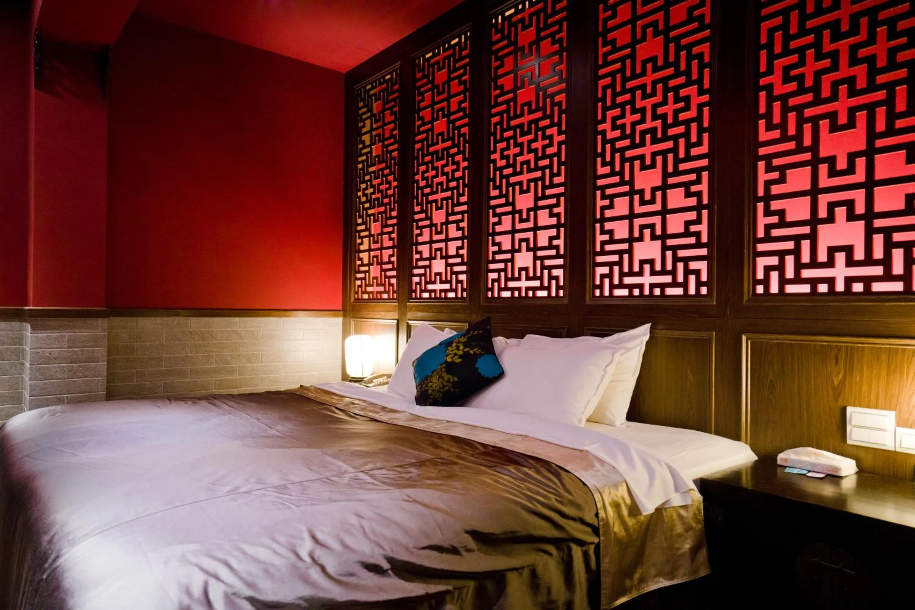 Bed in Hotel Shumei Chiayi