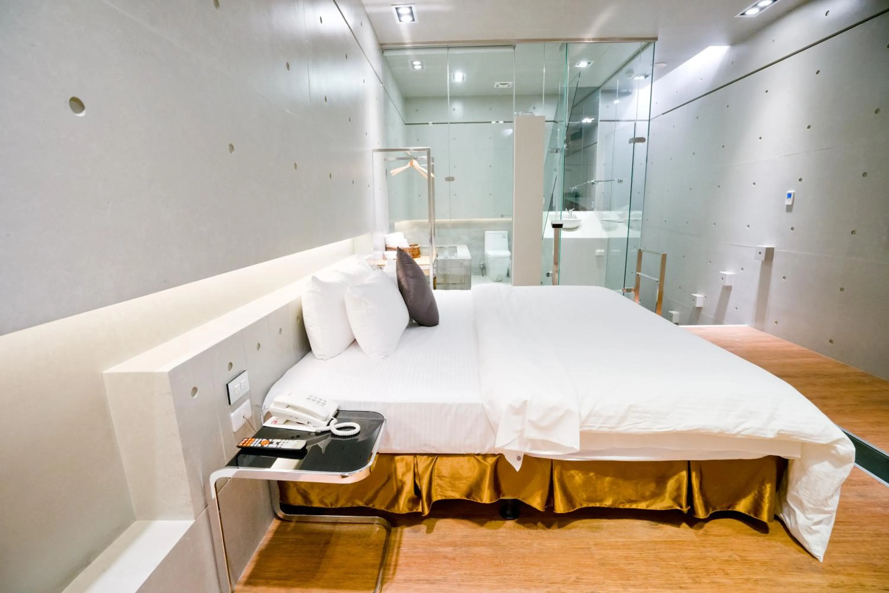 Bed in Hotel Shumei Chiayi