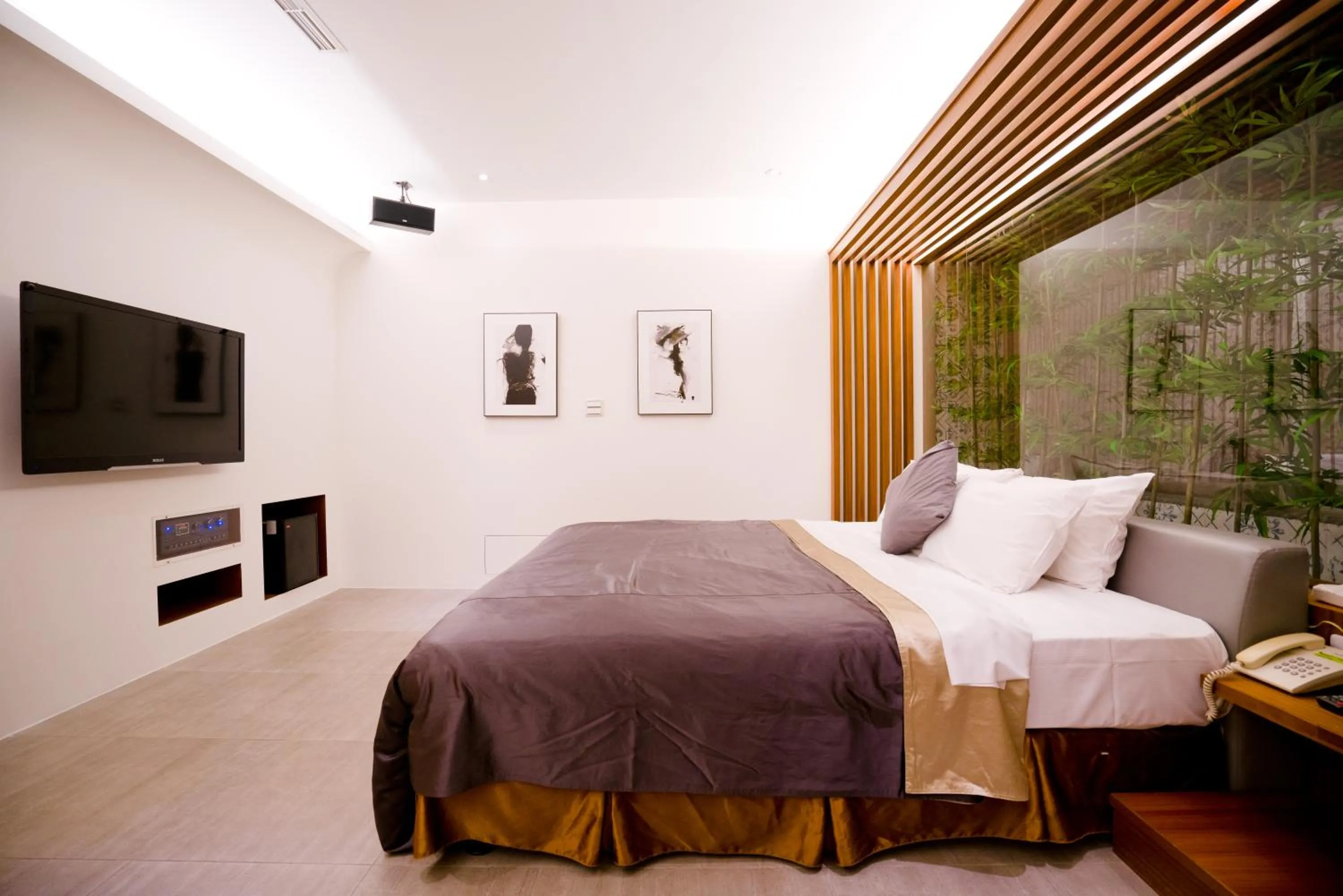 Bed in Hotel Shumei Chiayi