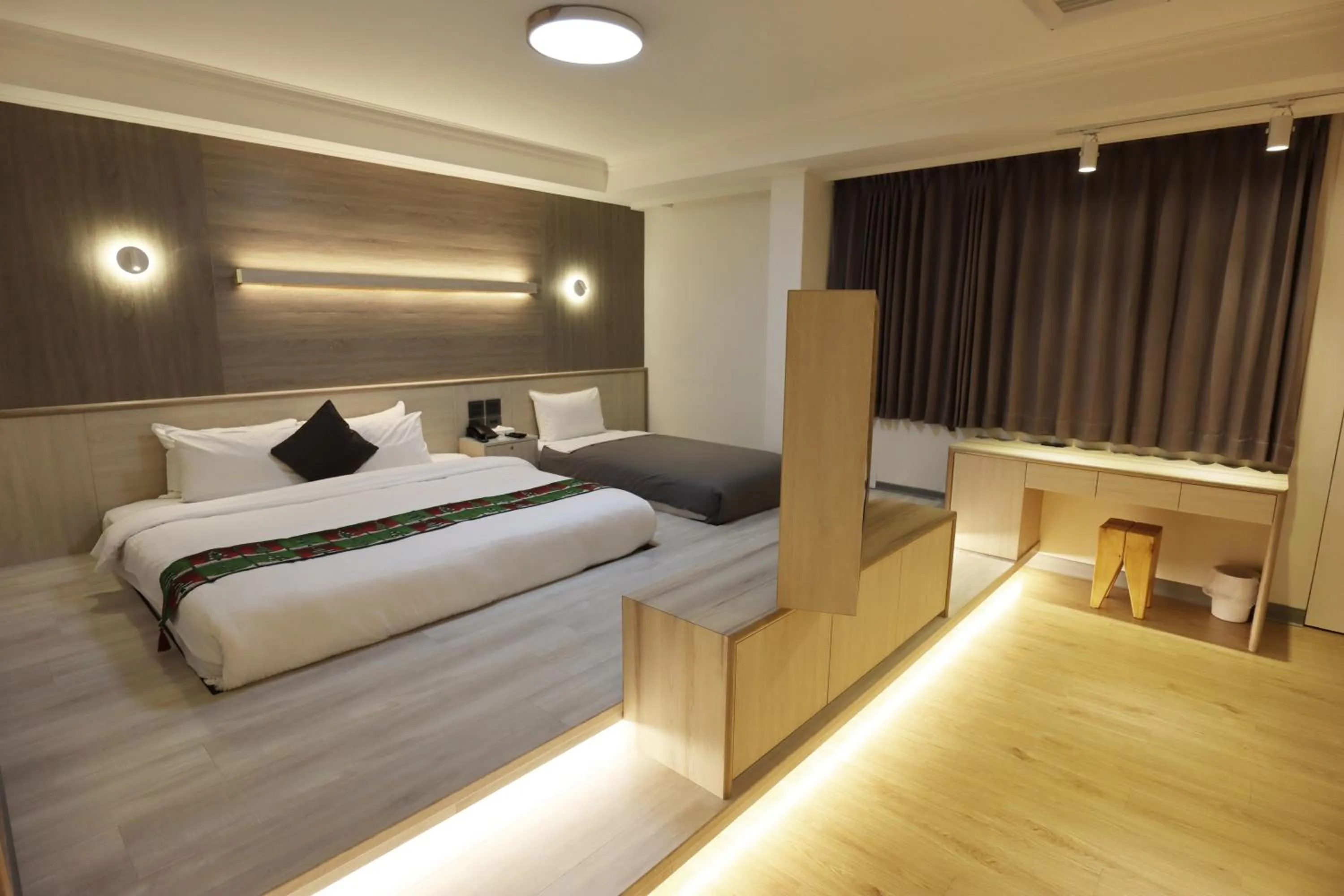 Bed in Hotel Shumei Chiayi