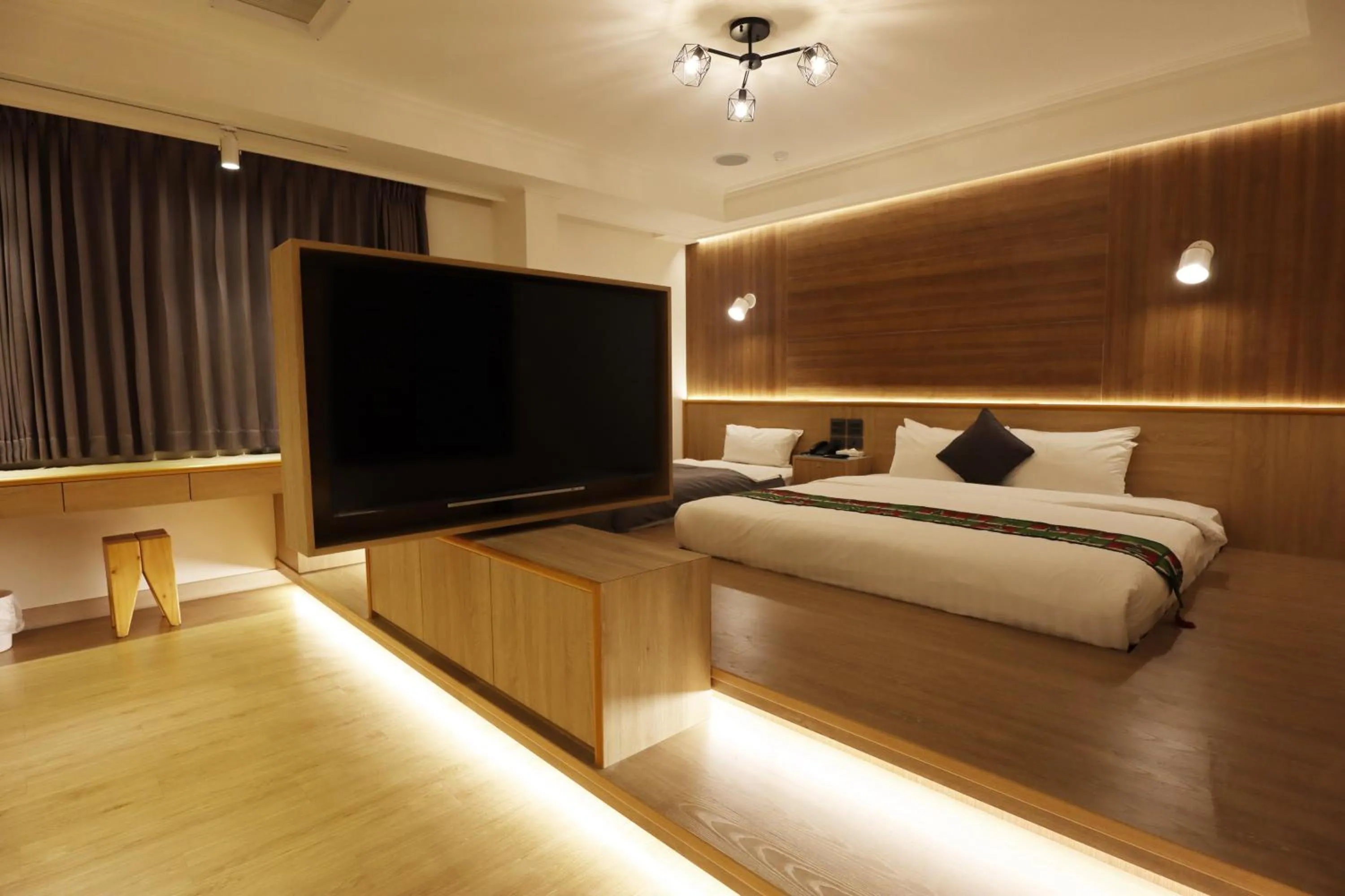 Bed in Hotel Shumei Chiayi