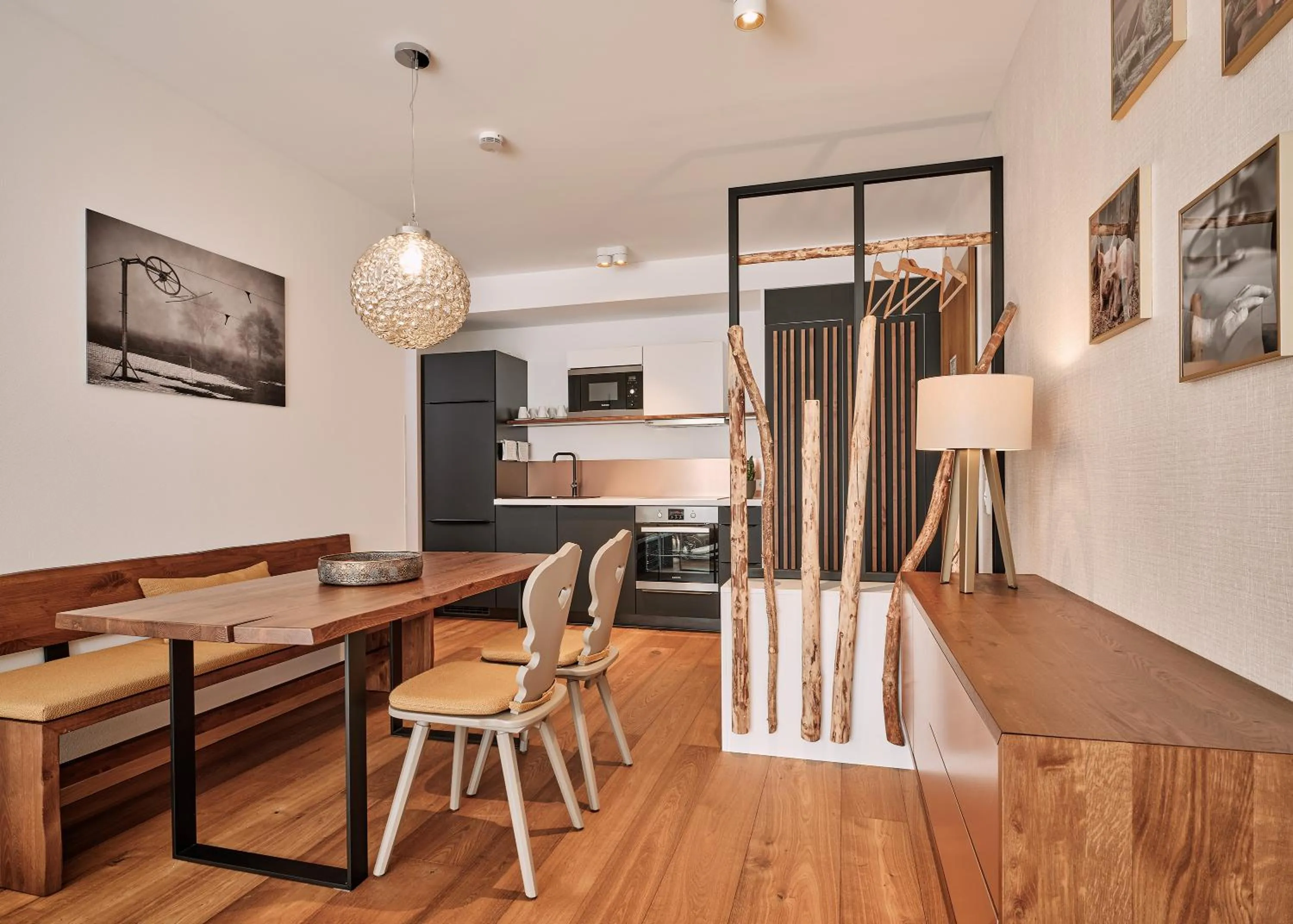 Kitchen or kitchenette in WaldFunkeln LODGE