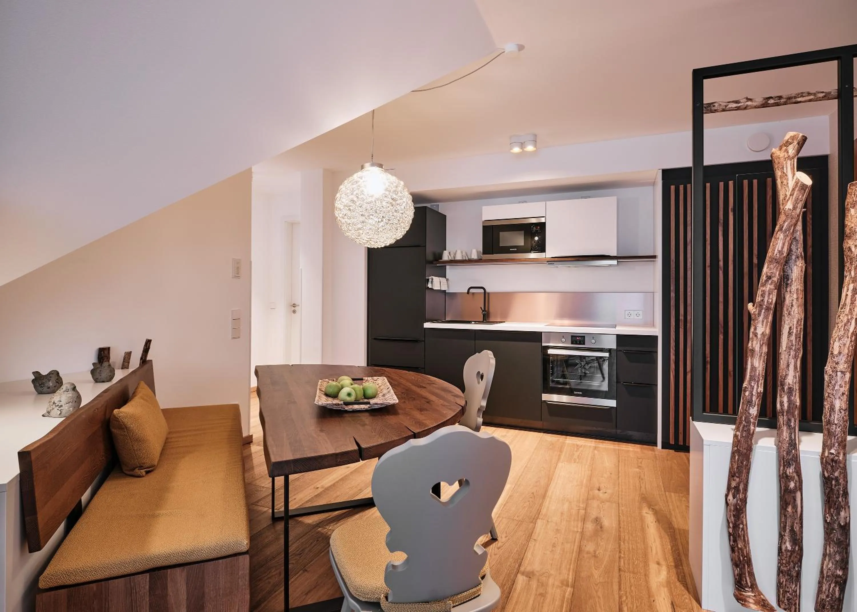 Kitchen or kitchenette in WaldFunkeln LODGE