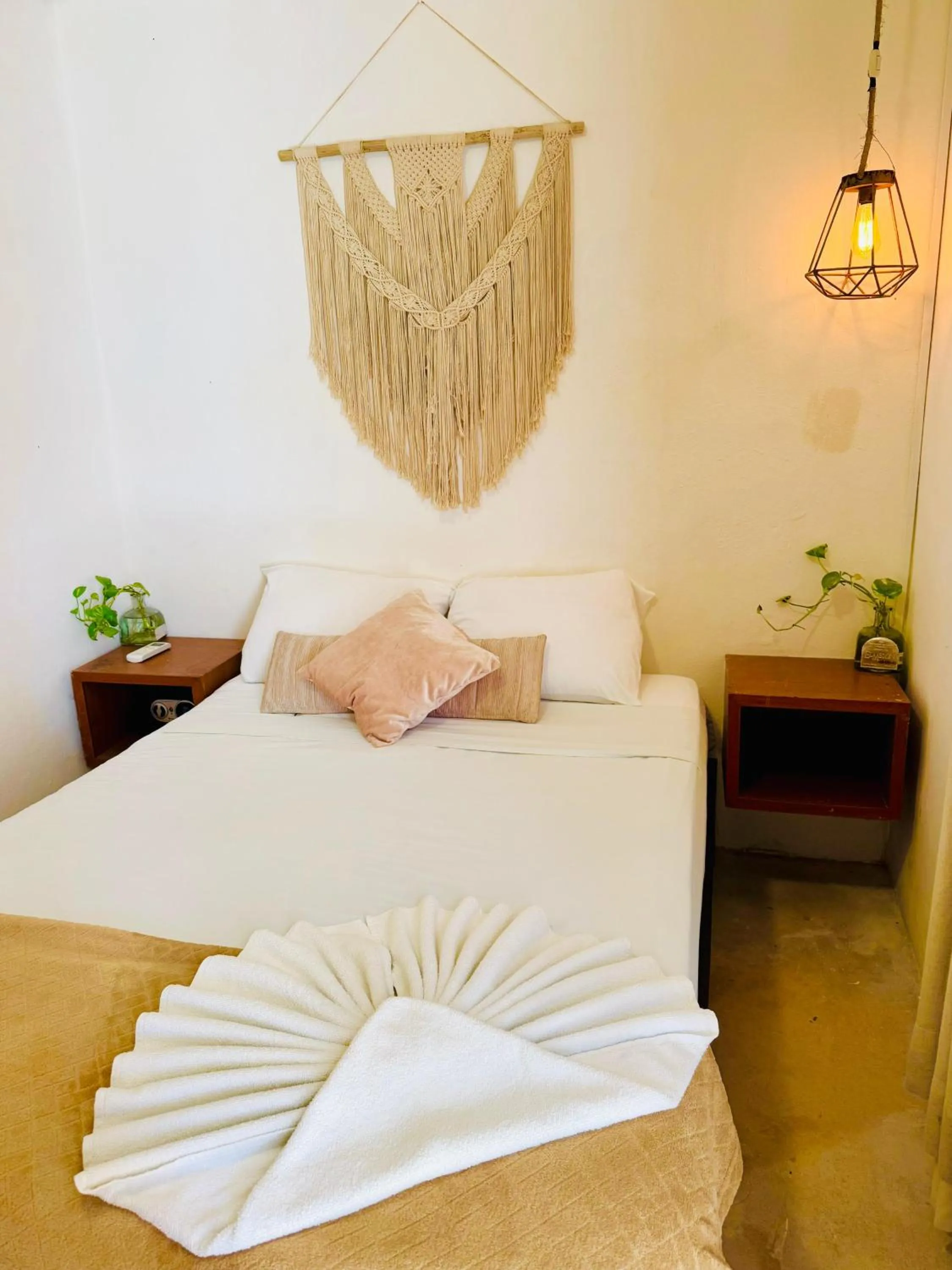 Bed in Hotel AKBAL Holbox