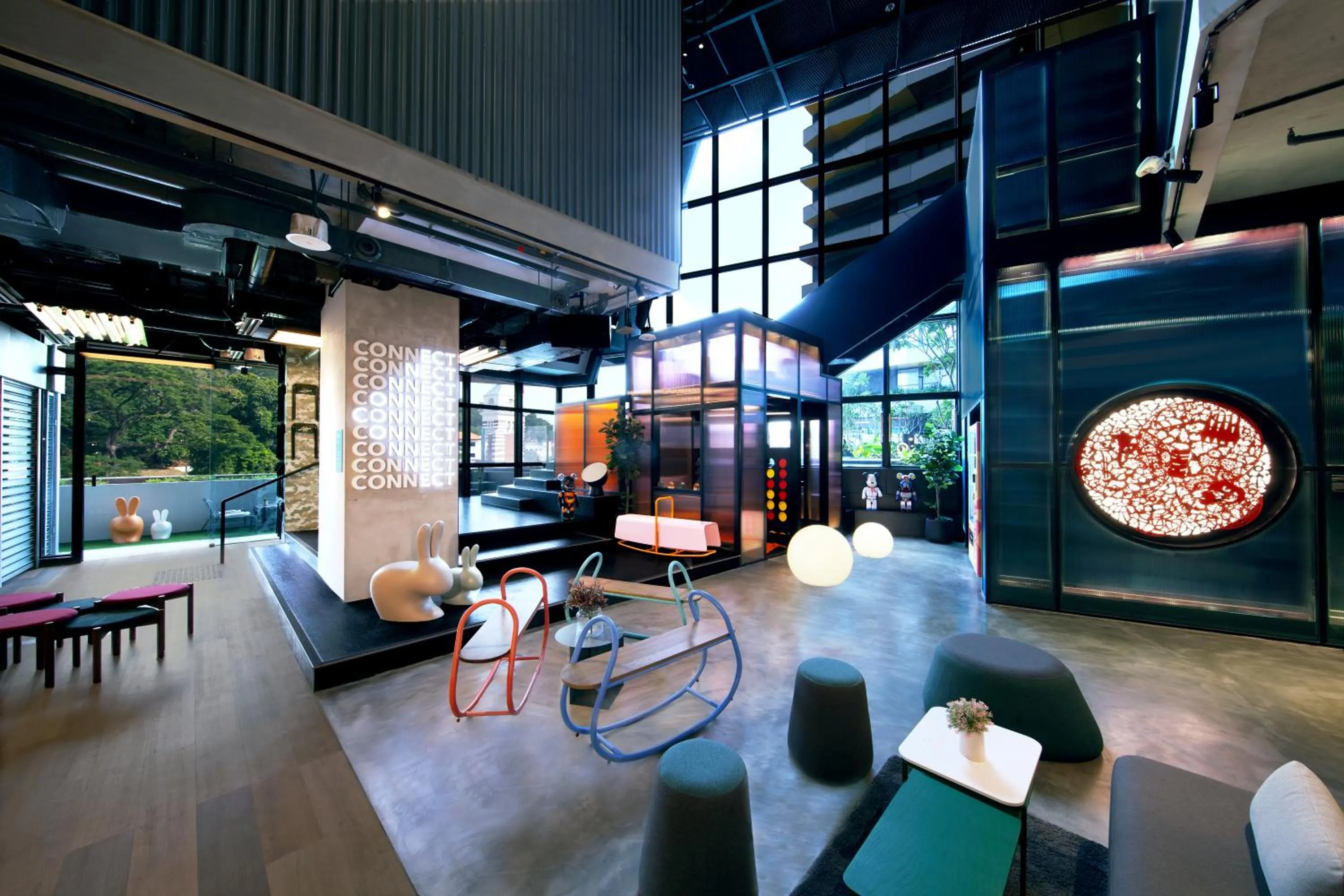 Communal lounge/ TV room in lyf Funan Singapore