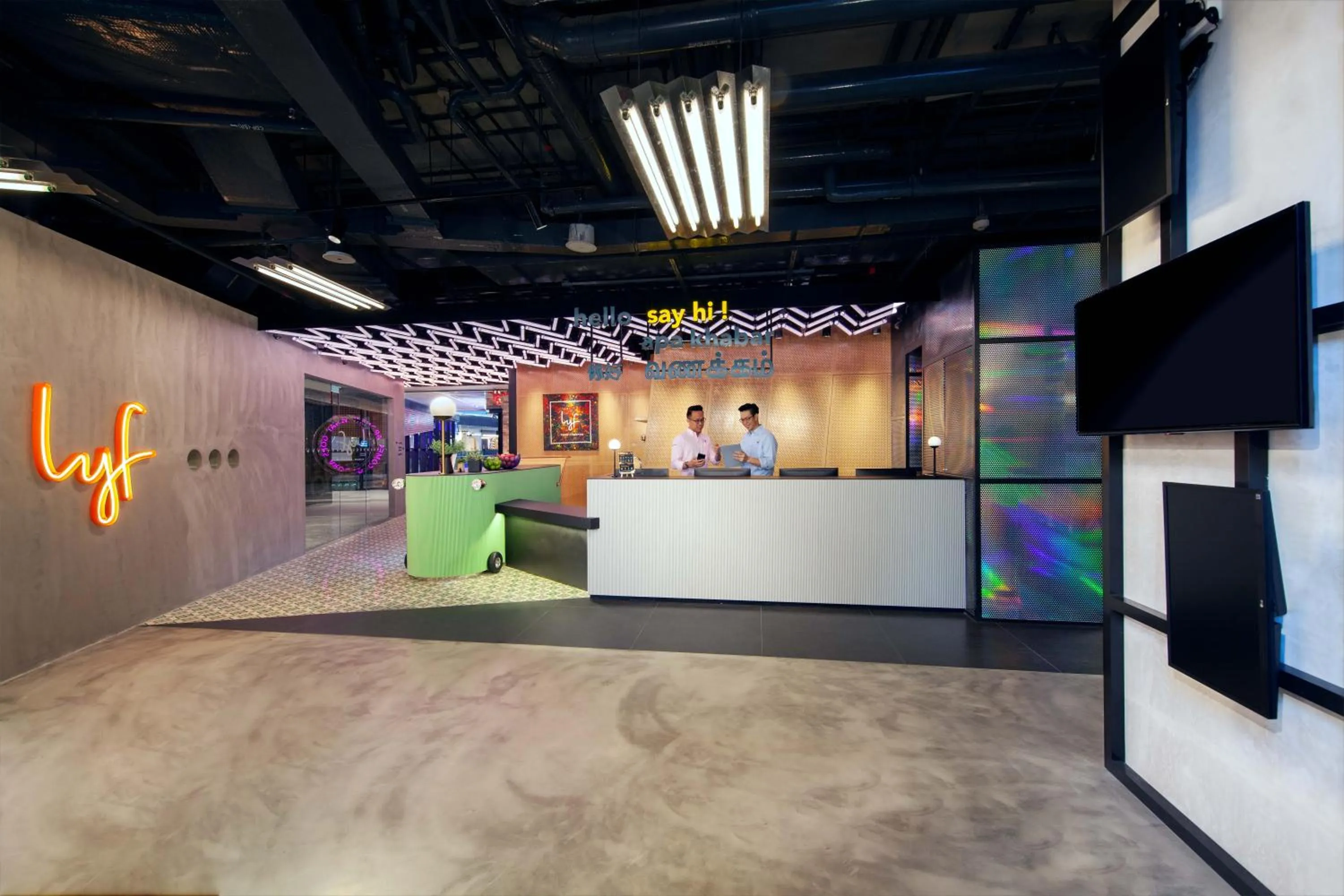 Lobby or reception in lyf Funan Singapore