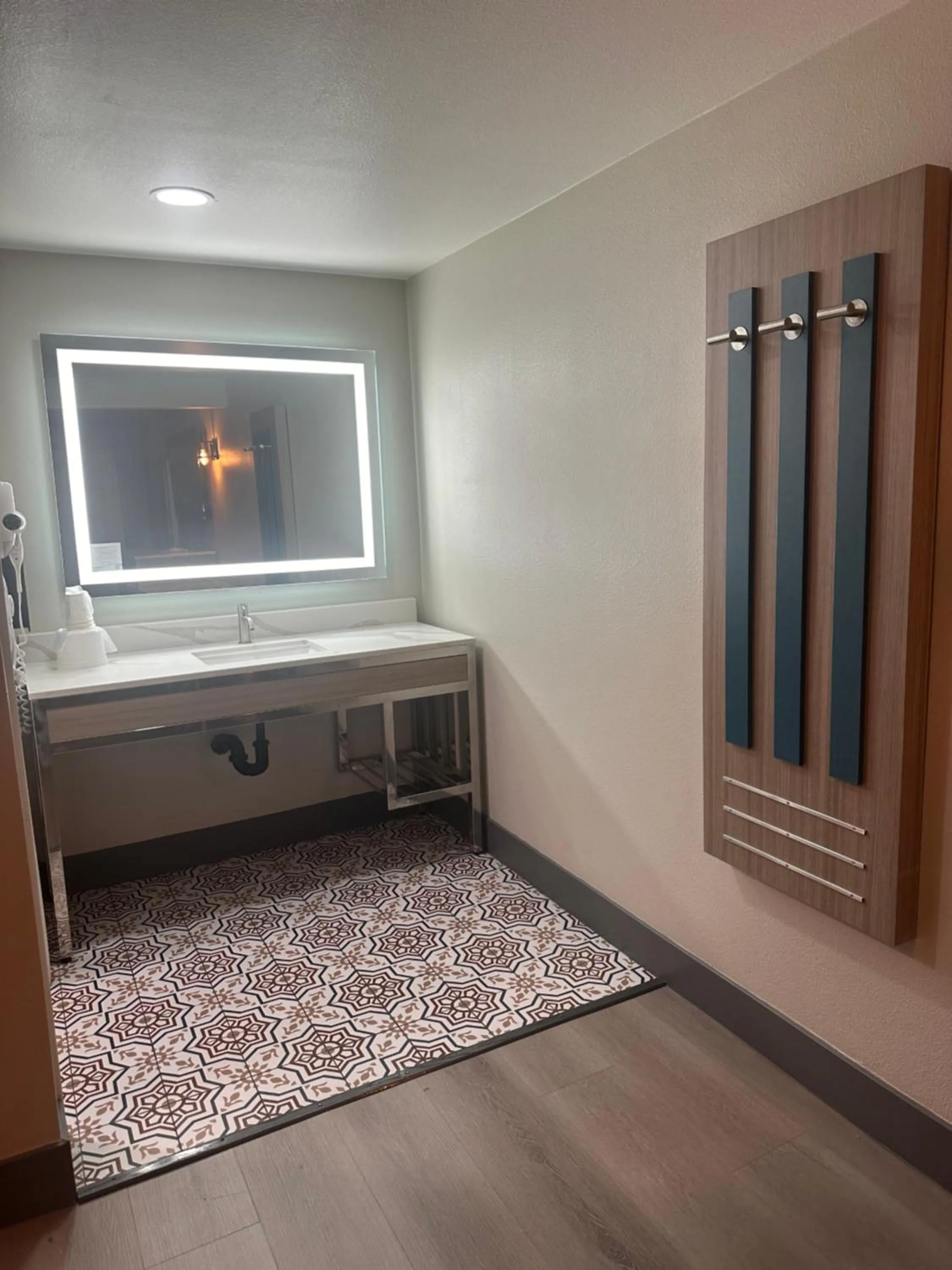 Bathroom in Super 8 by Wyndham Oceanside Downtown