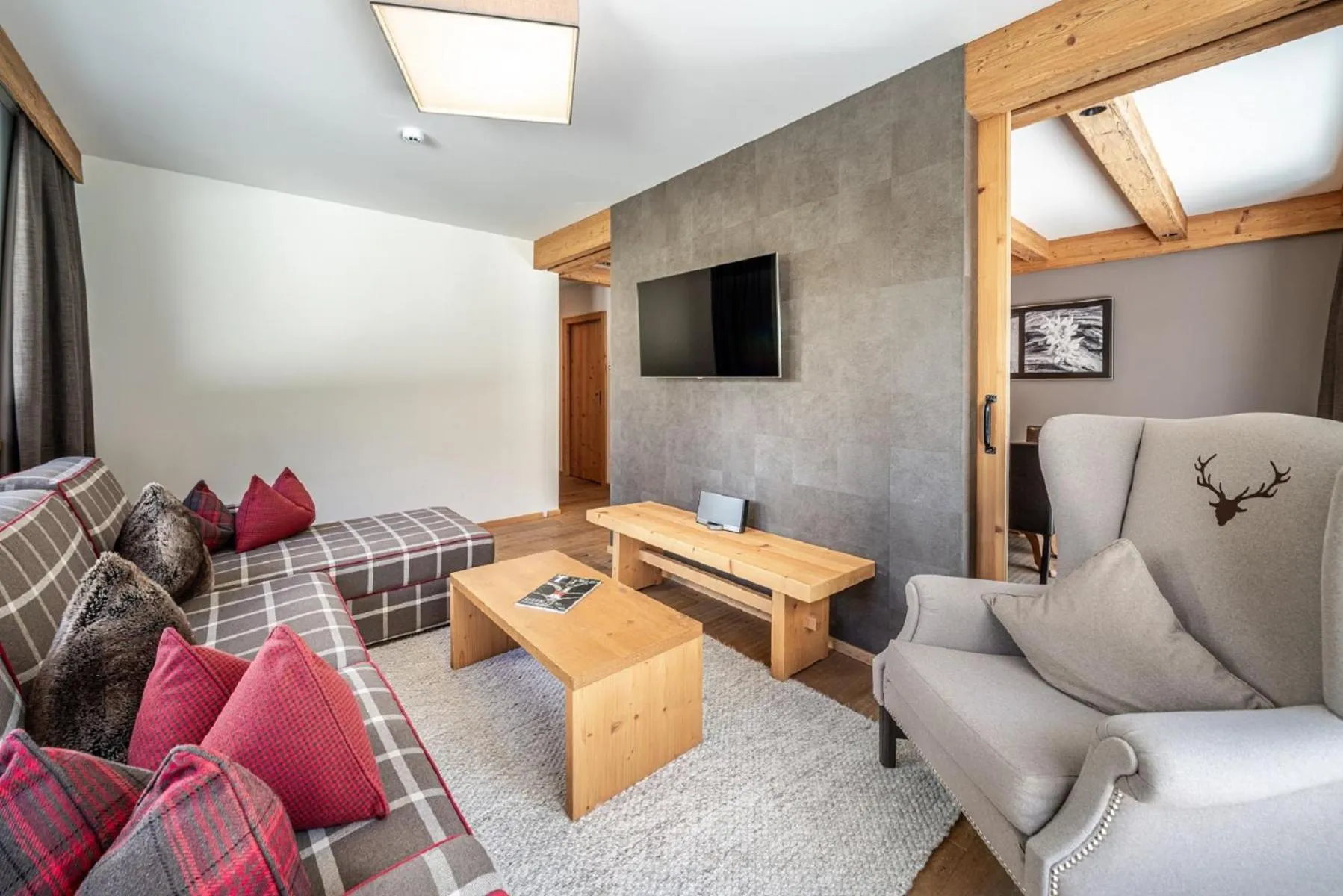 Living room in Gletscherblick- serviced apartments