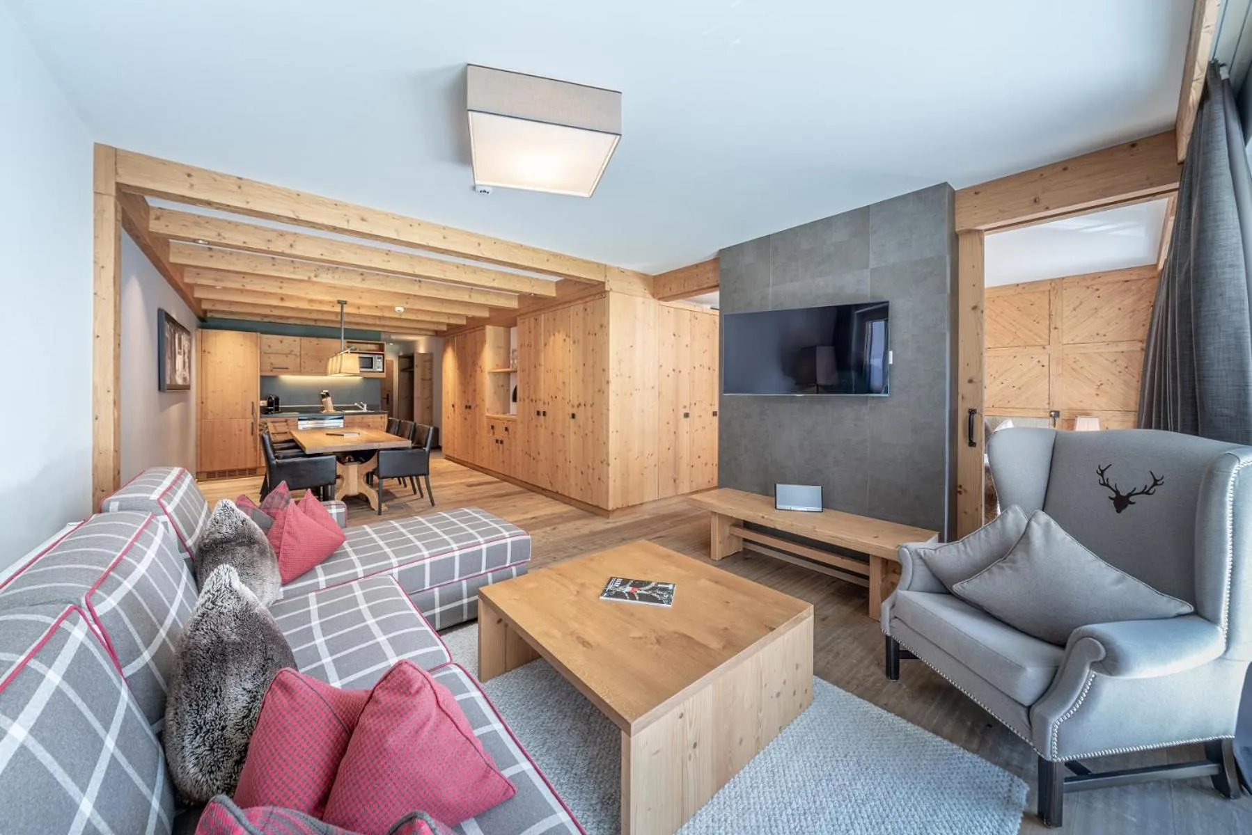 Living room in Gletscherblick- serviced apartments