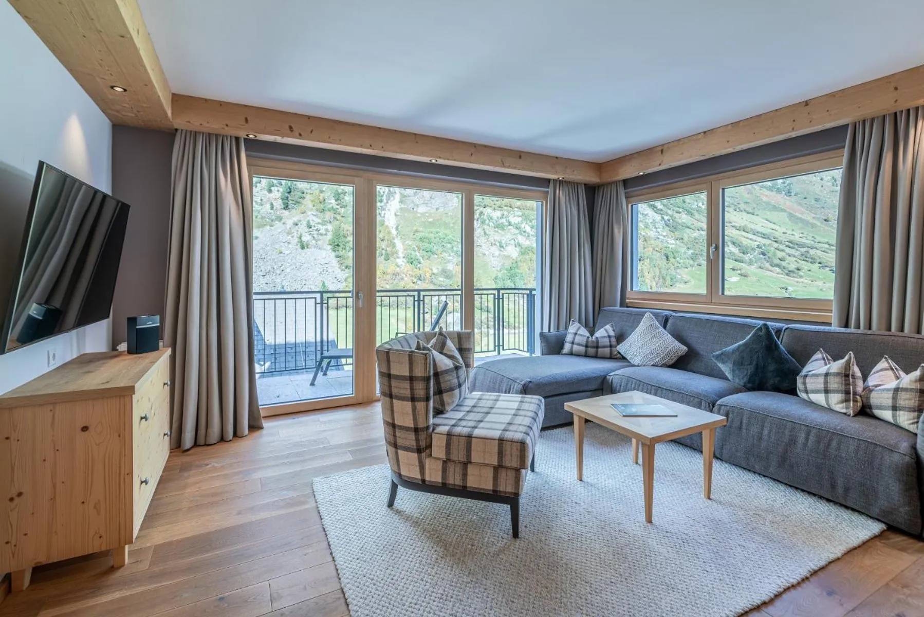 Living room in Gletscherblick- serviced apartments