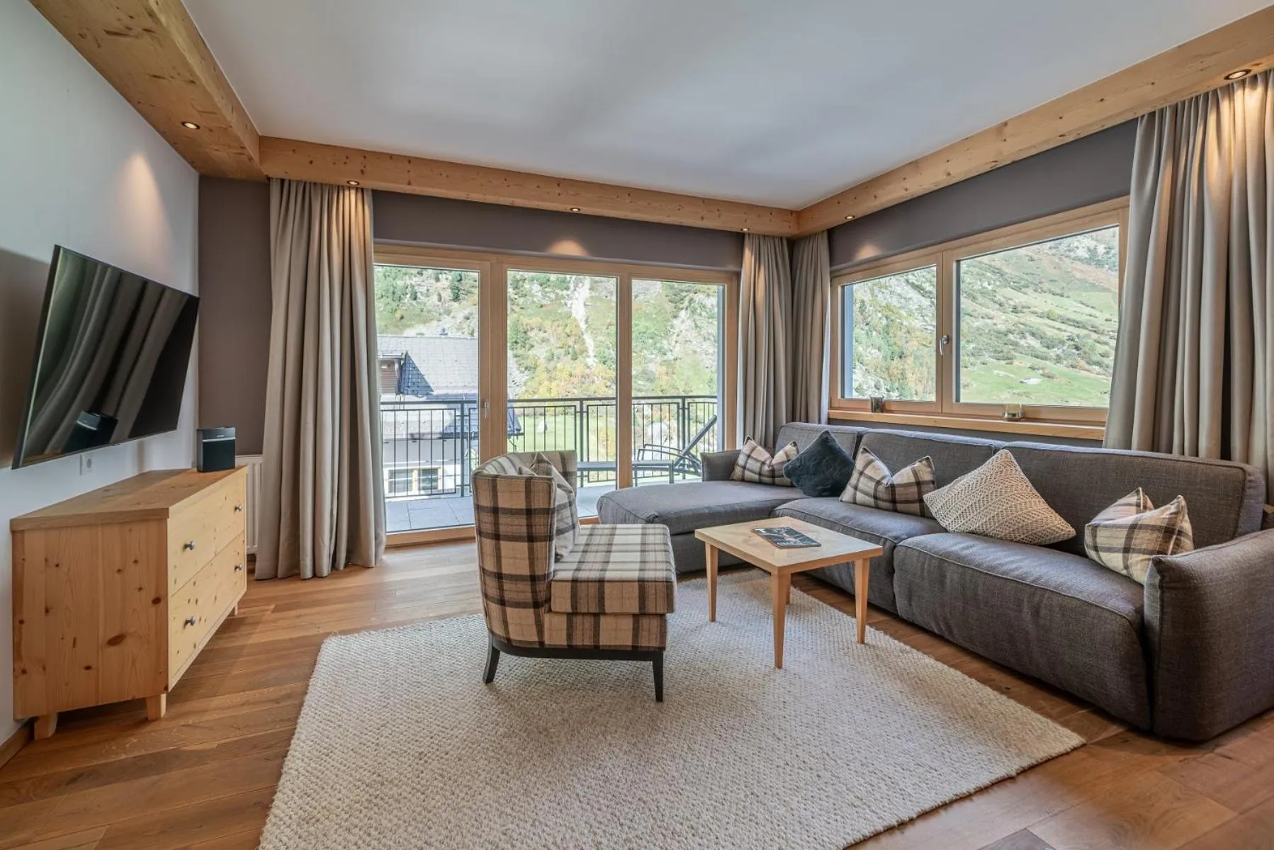 Living room in Gletscherblick- serviced apartments