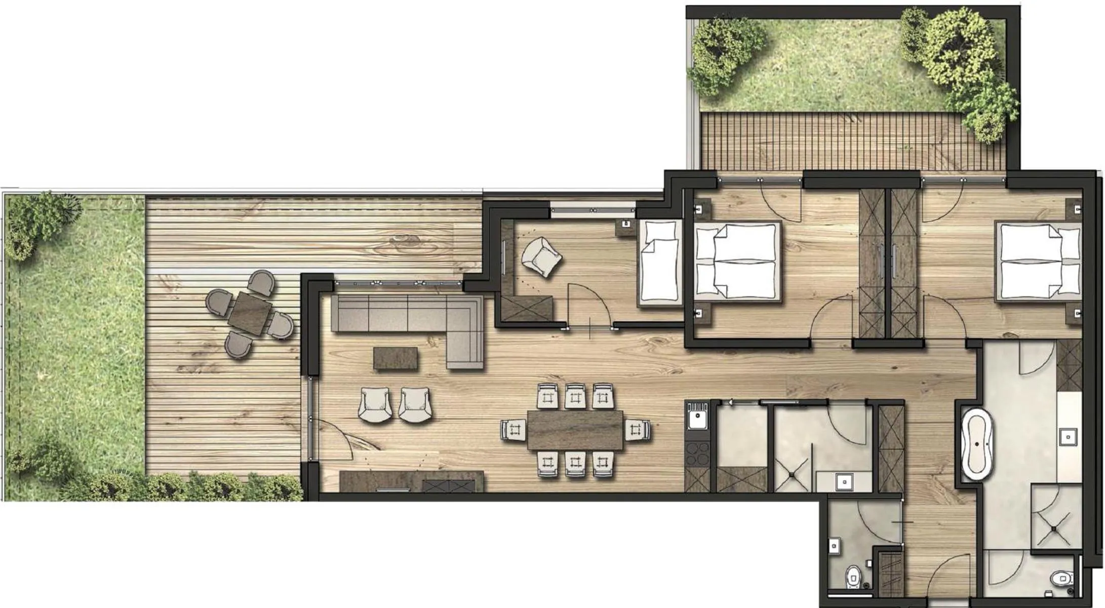 Floor plan in Gletscherblick- serviced apartments