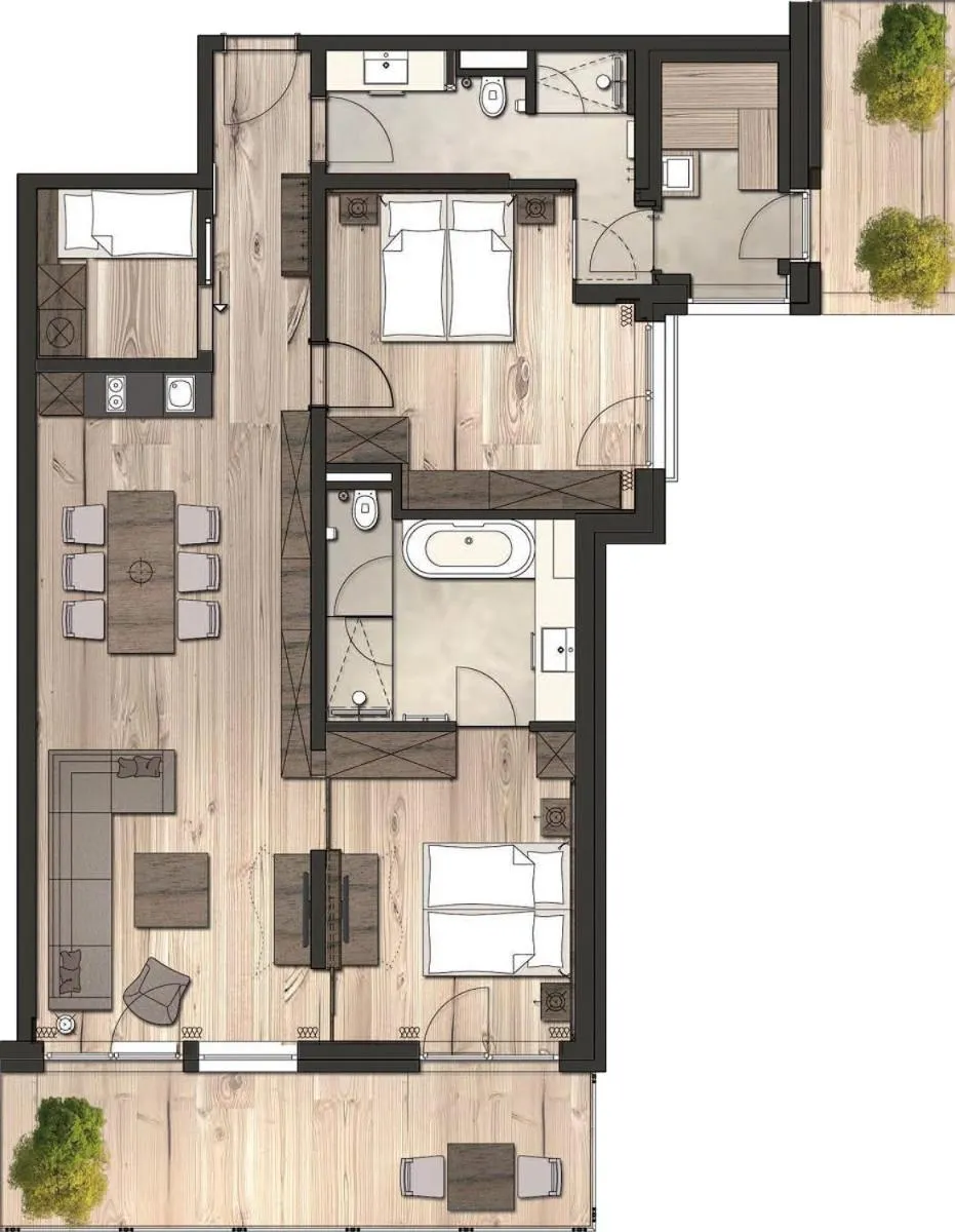 Floor plan in Gletscherblick- serviced apartments