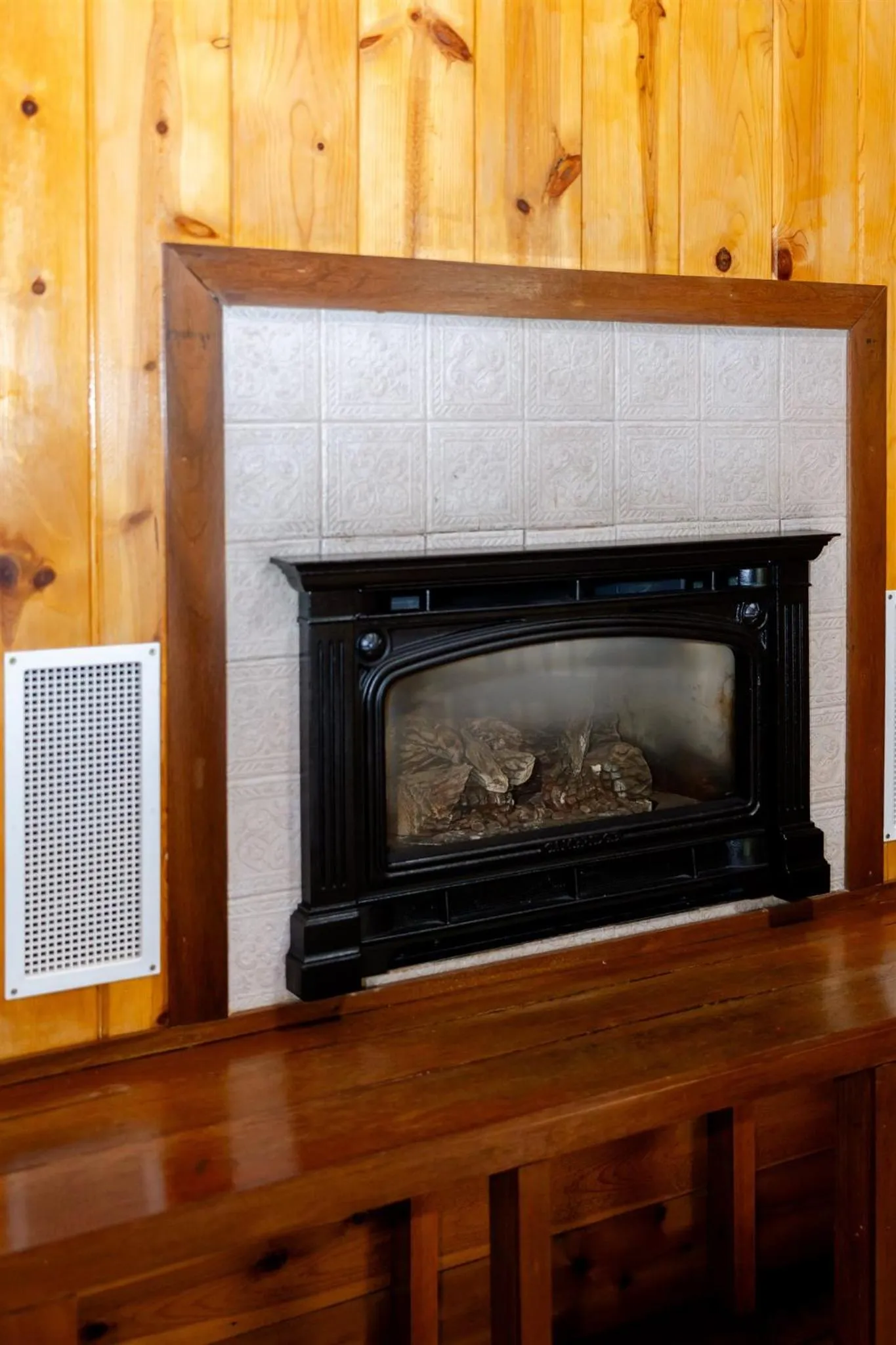 fireplace in Fern River Resort