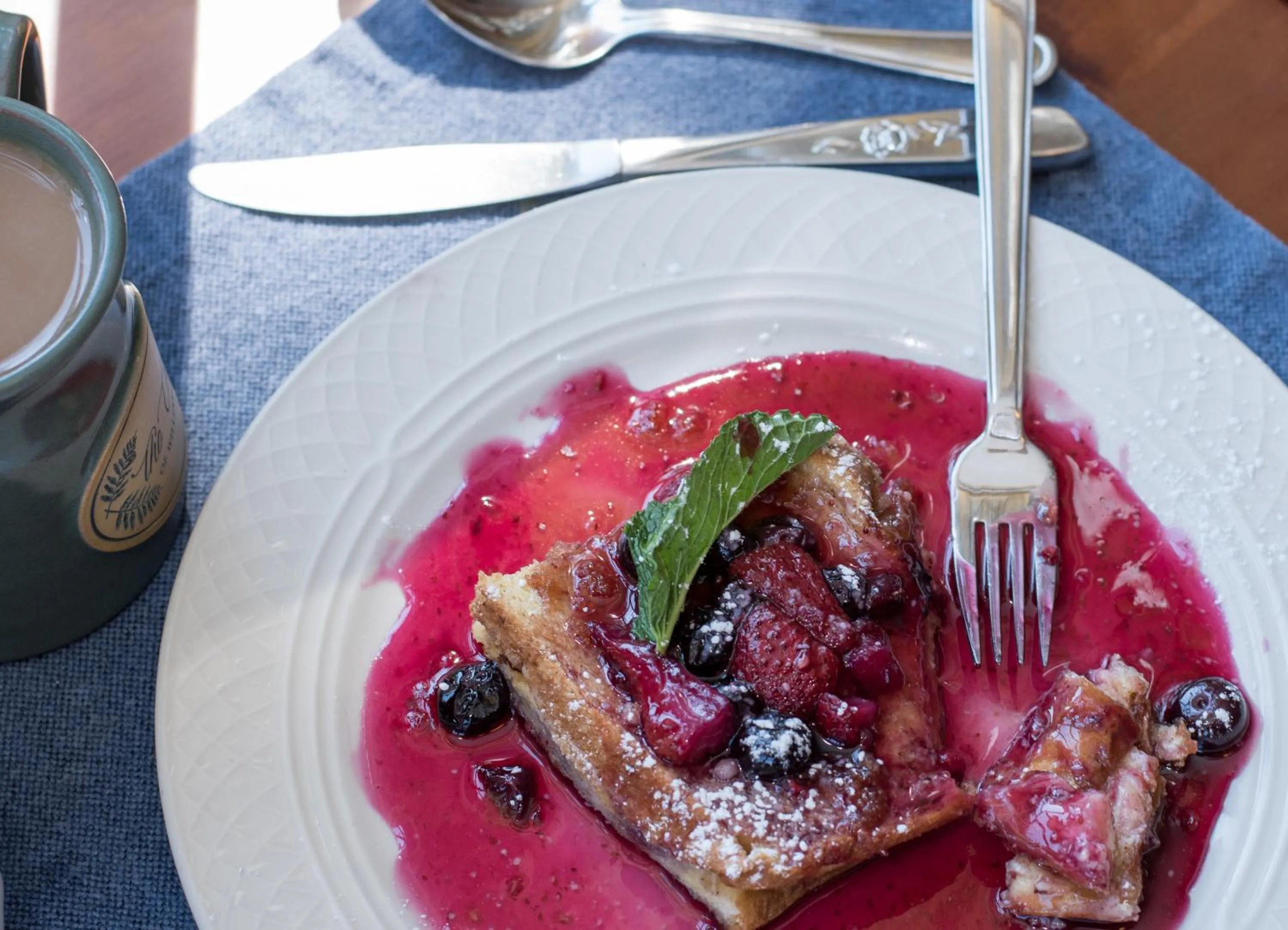 Food close-up in Cedars of Williamsburg Bed & Breakfast
