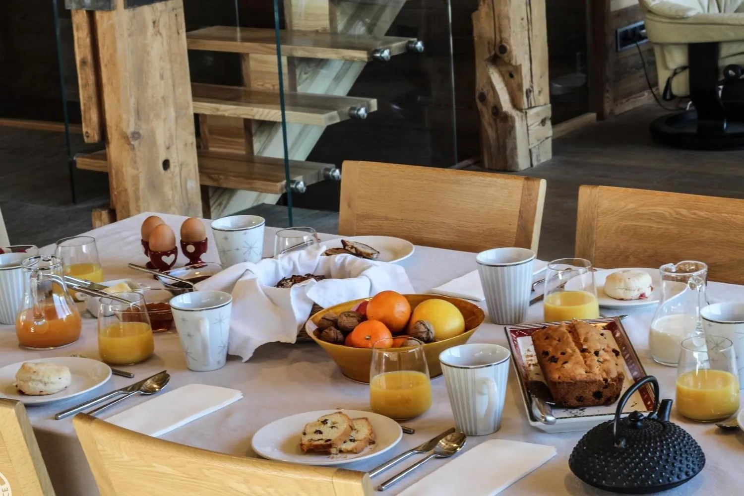 Breakfast in chalet des grands bois