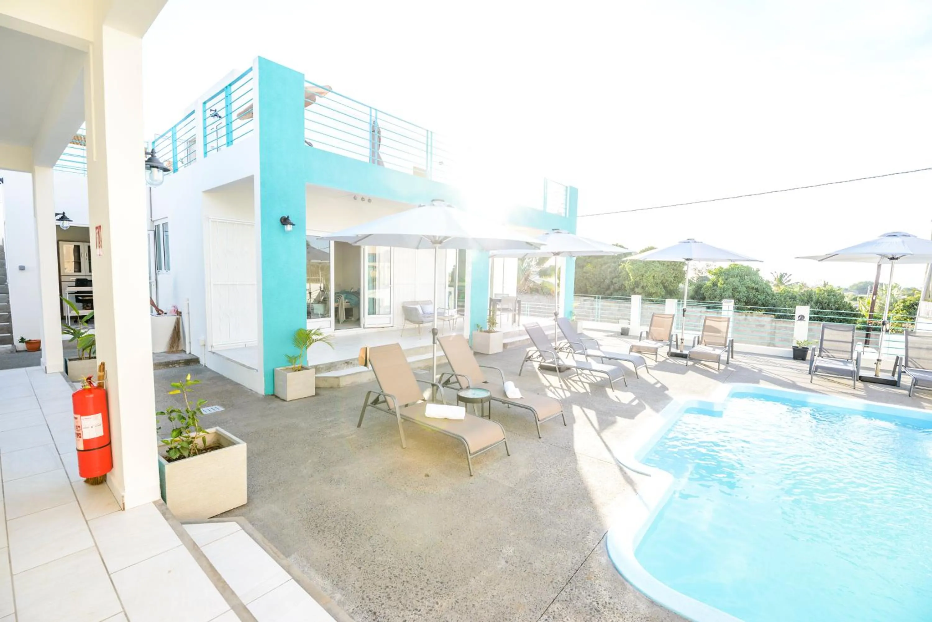 Patio in Abiki Mauritius with Tourism Authority Permit