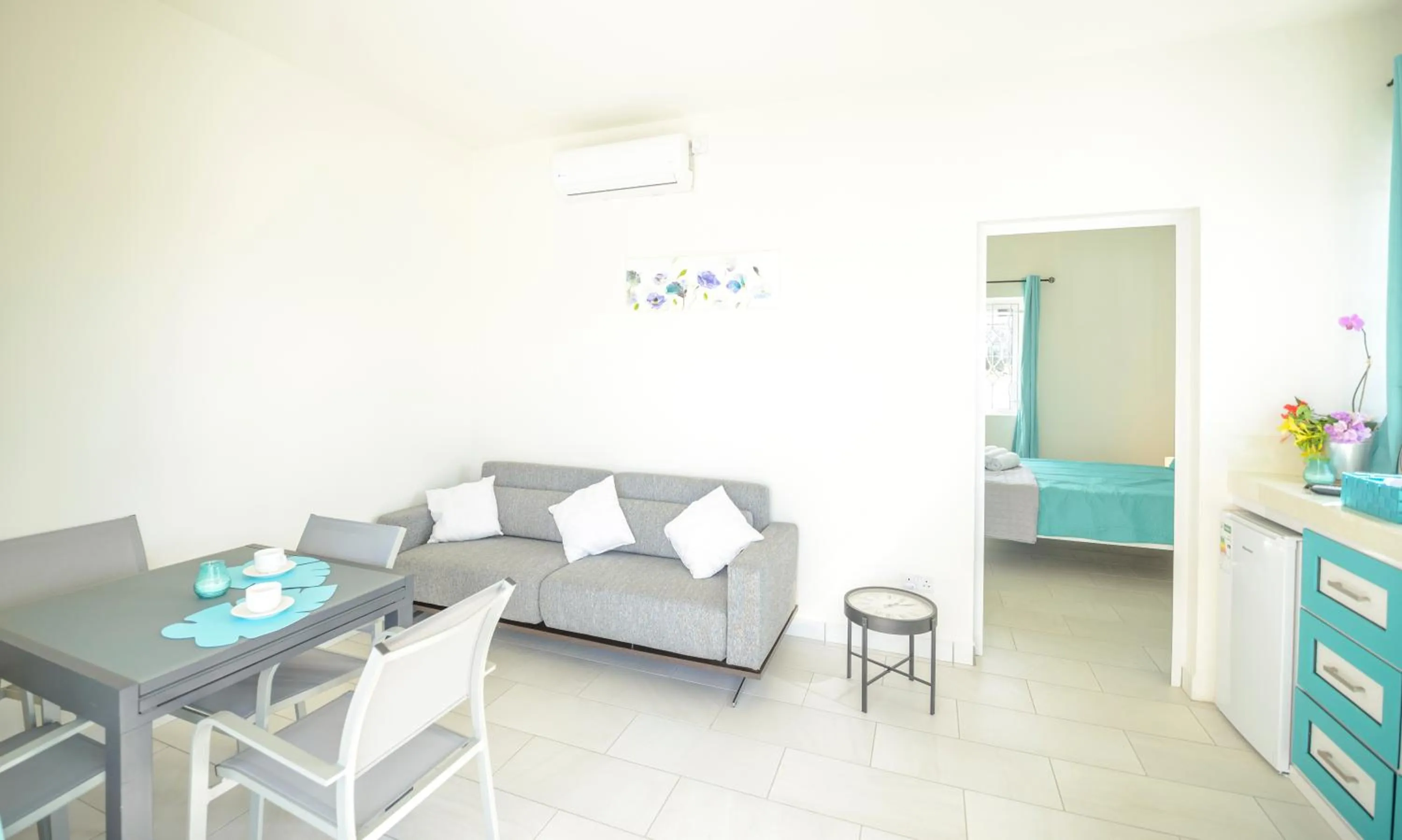 Living room in Abiki Mauritius with Tourism Authority Permit