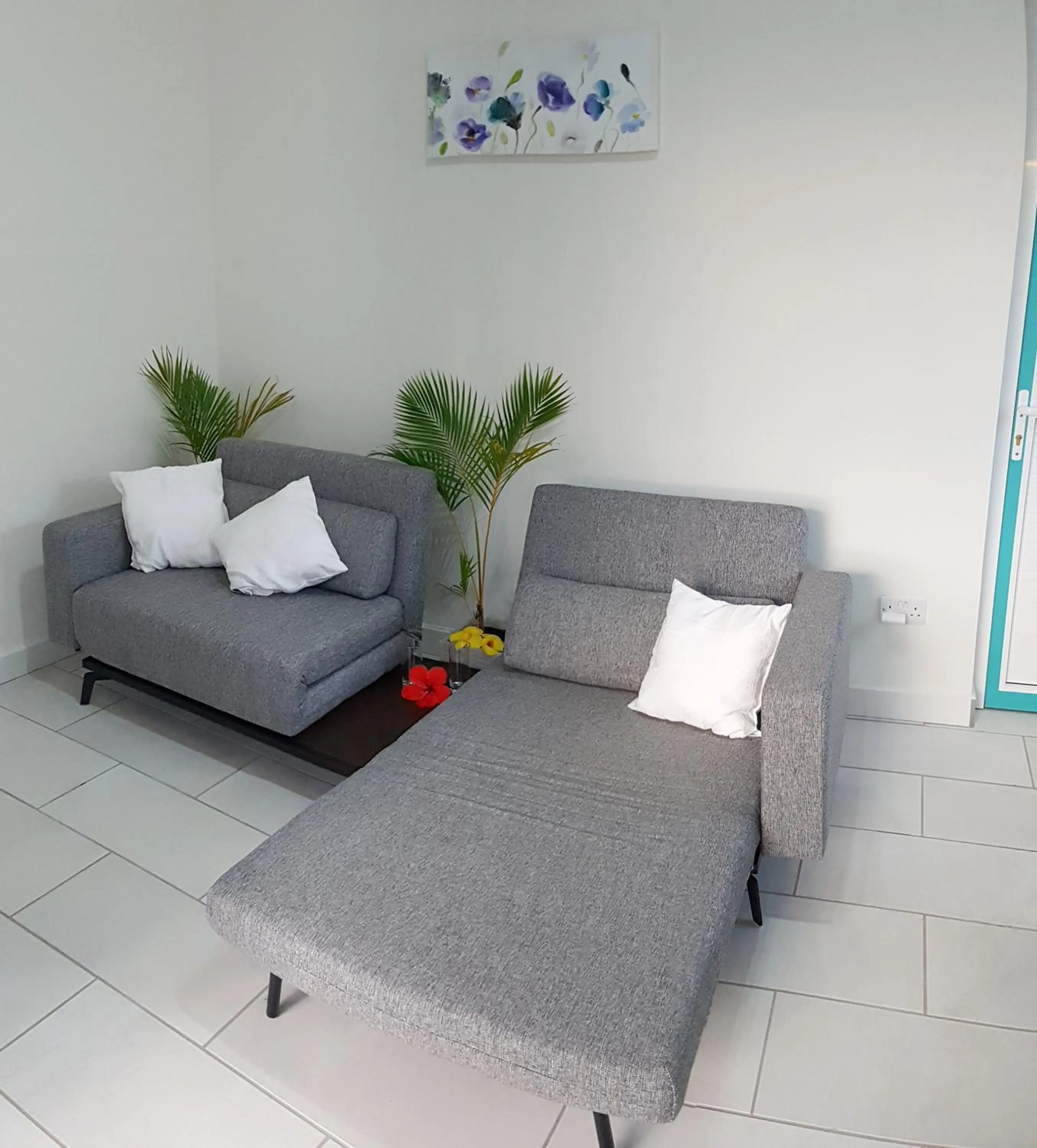 Living room in Abiki Mauritius with Tourism Authority Permit