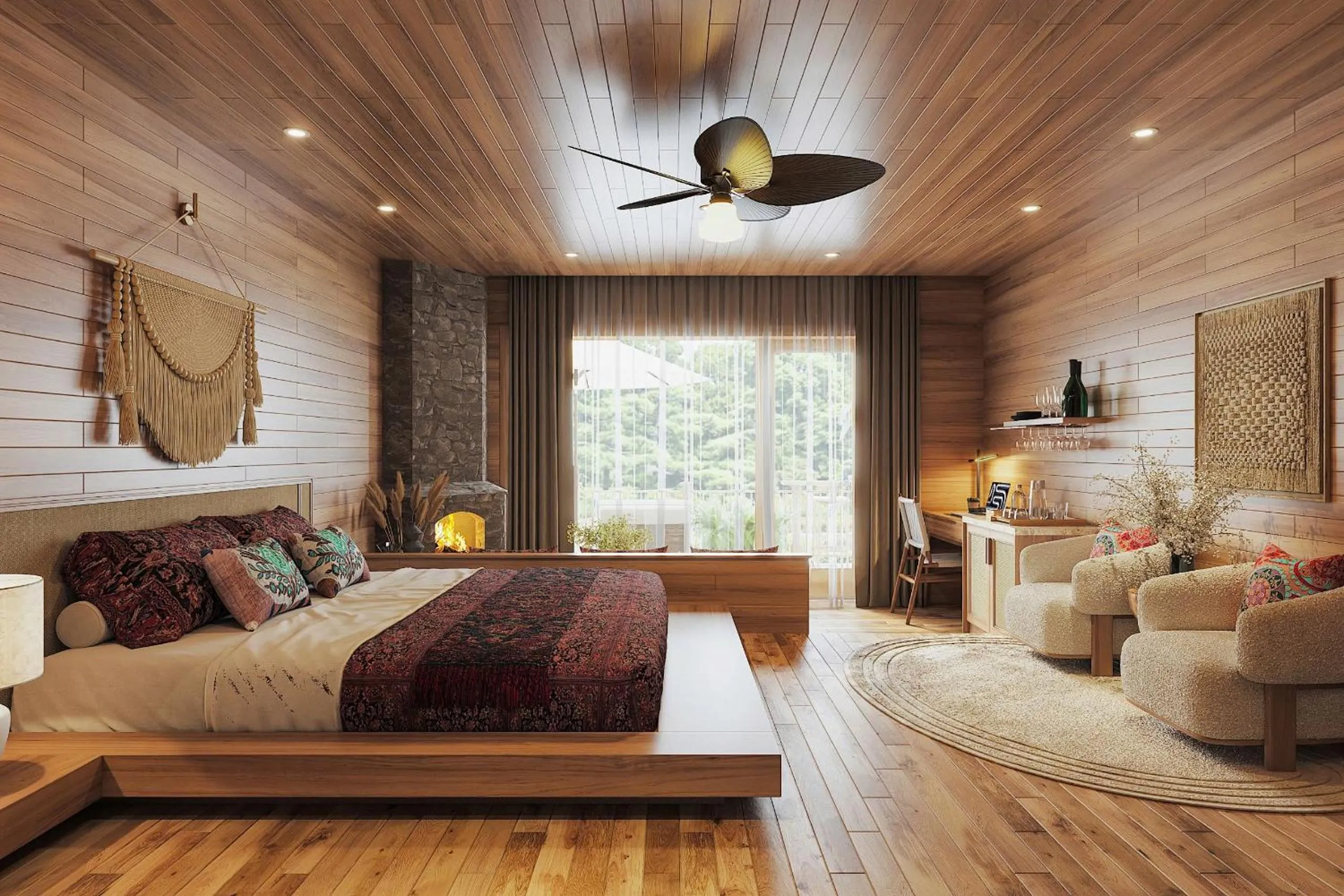 Living room in Laxsik Ecolodge