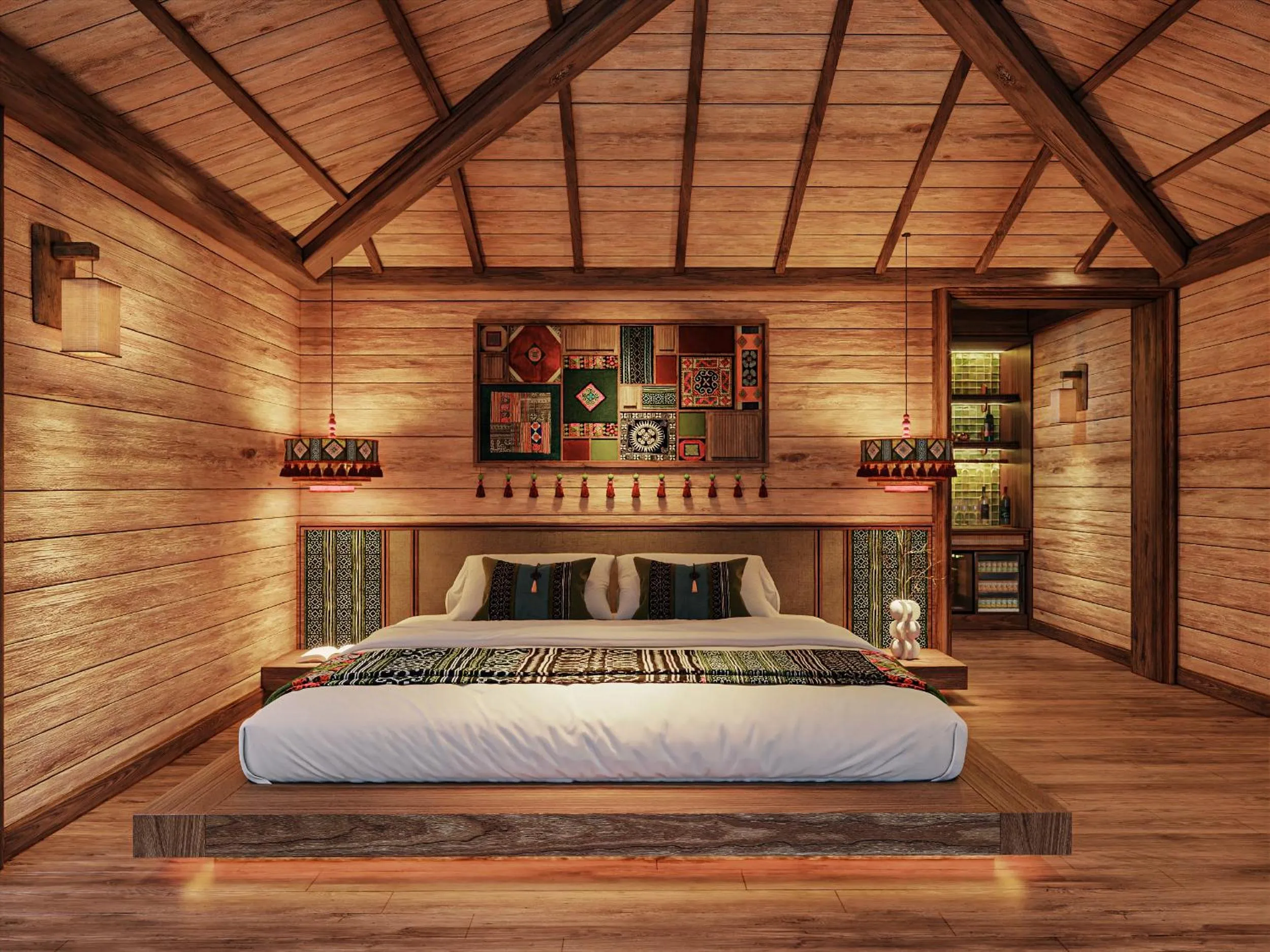 Bed in Laxsik Ecolodge