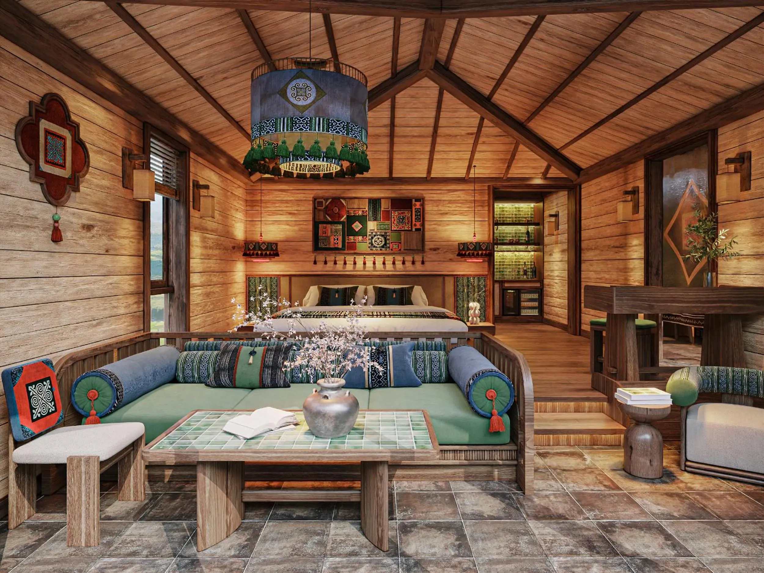 Living room in Laxsik Ecolodge