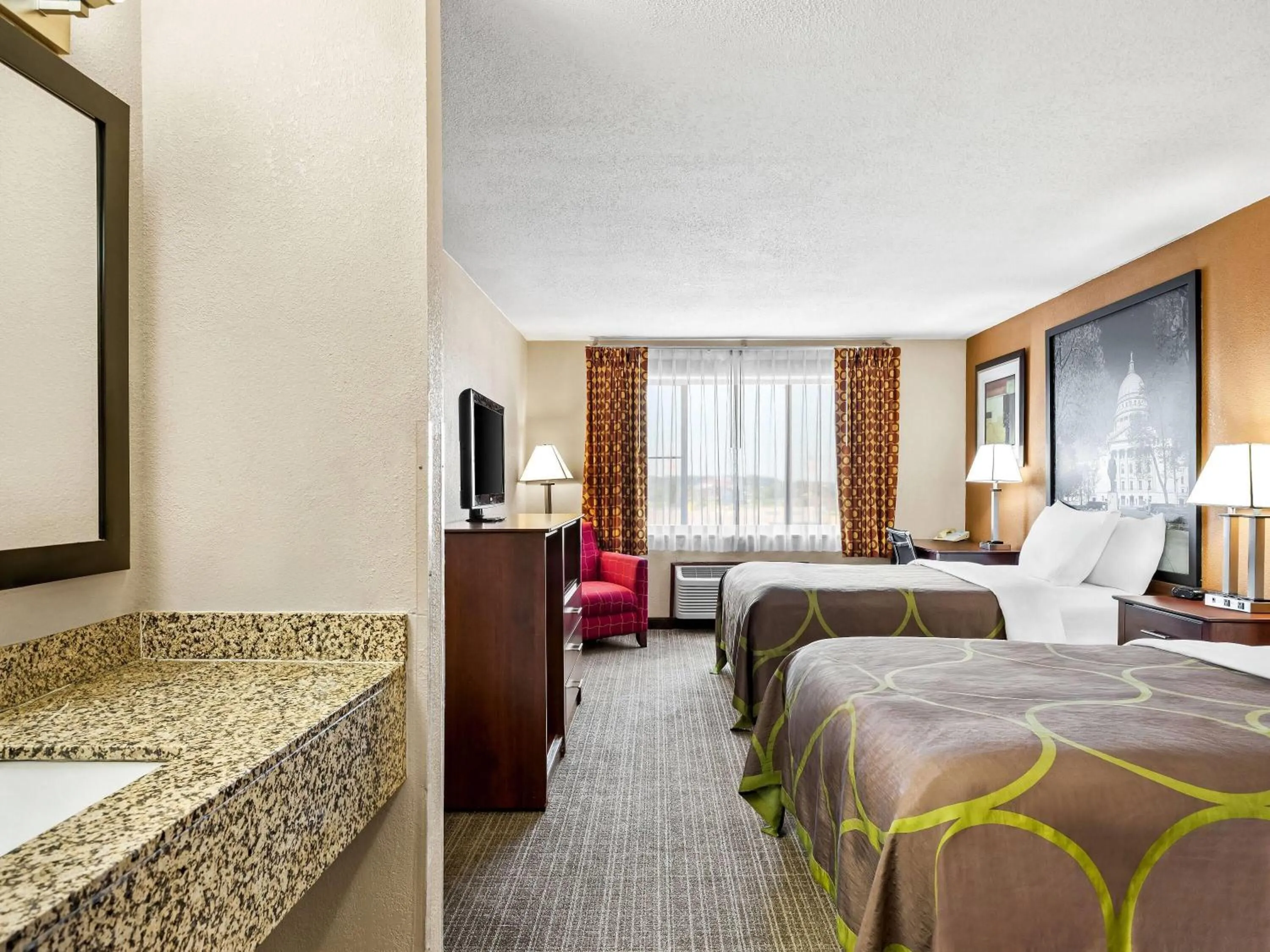 Bed in Super 8 by Wyndham Sturtevant Racine