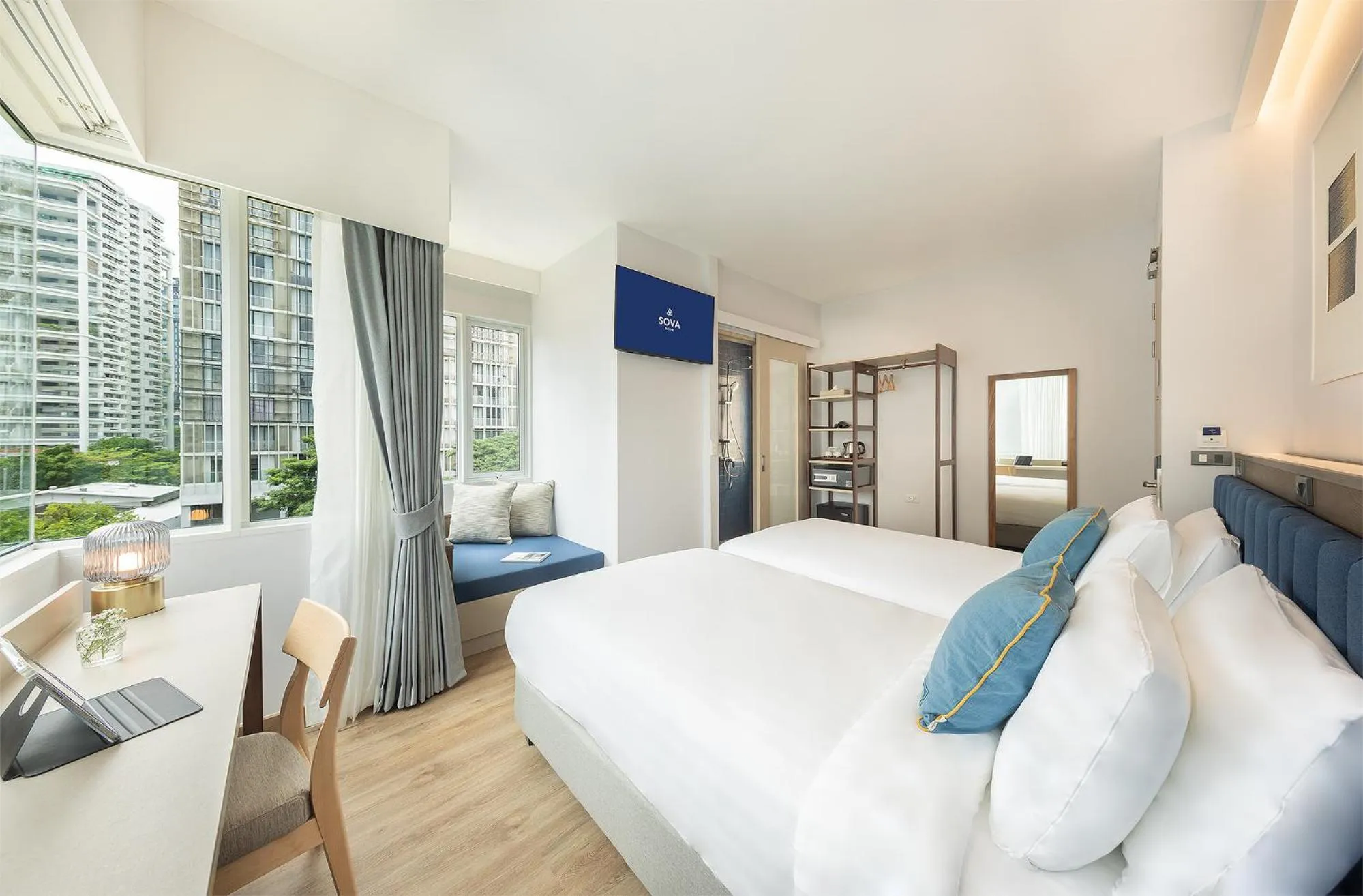 Bed in SOVA Hotel Bangkok