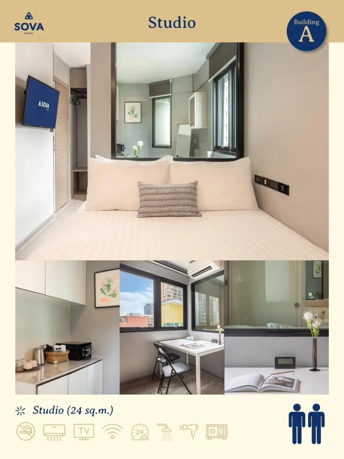 Photo of the whole room, Bed in SOVA Hotel Bangkok