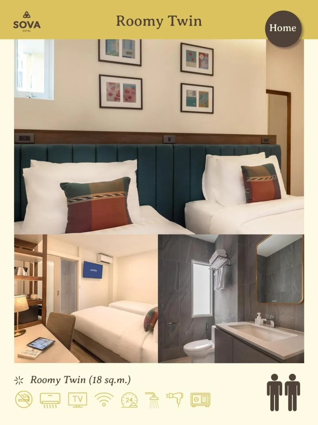 Photo of the whole room, Bed in SOVA Hotel Bangkok