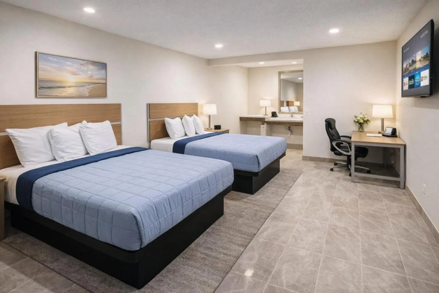 Bed in Super 8 by Wyndham Bakersfield CA Near Airport