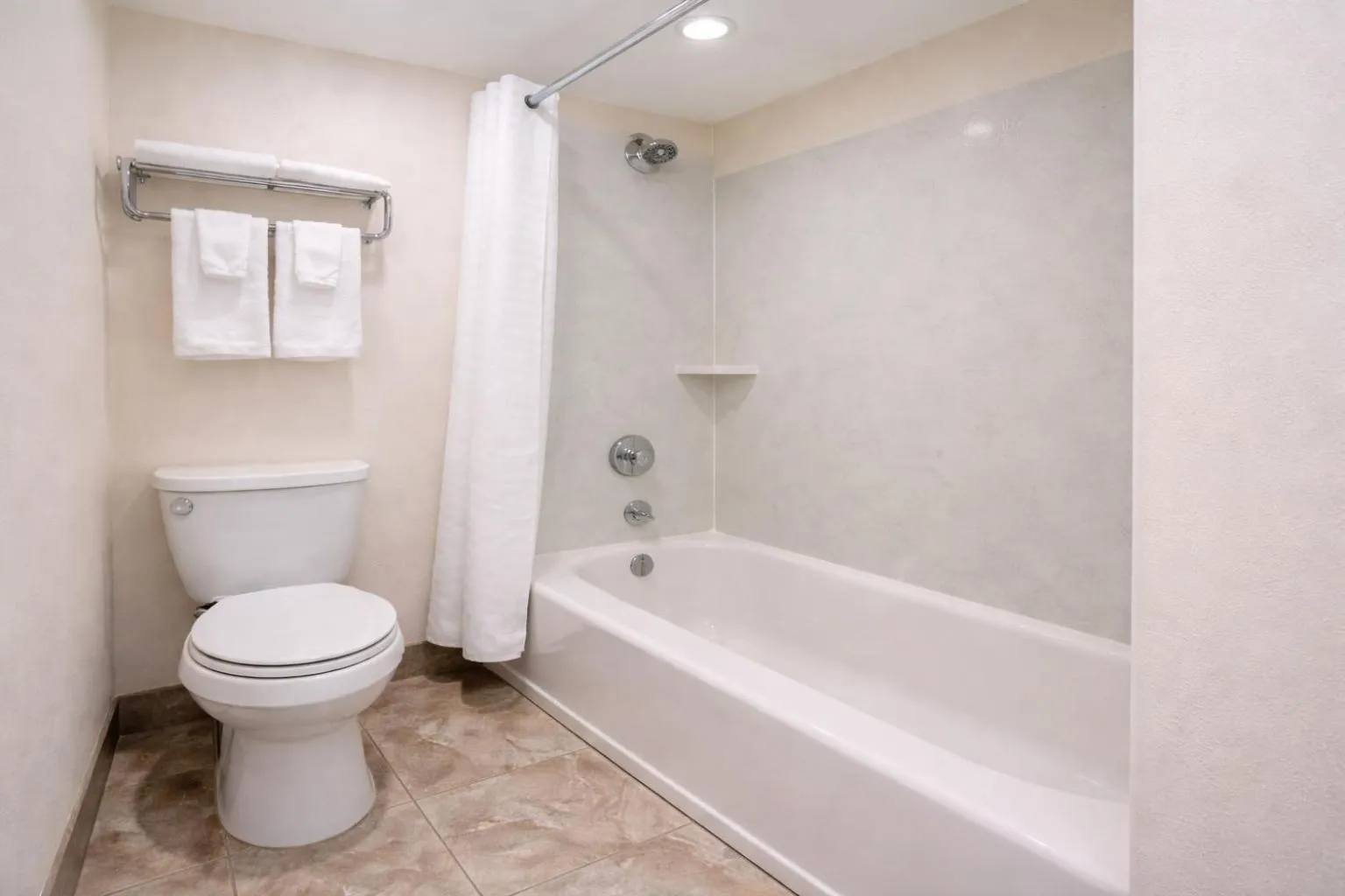 Bathroom in Super 8 by Wyndham Bakersfield CA Near Airport