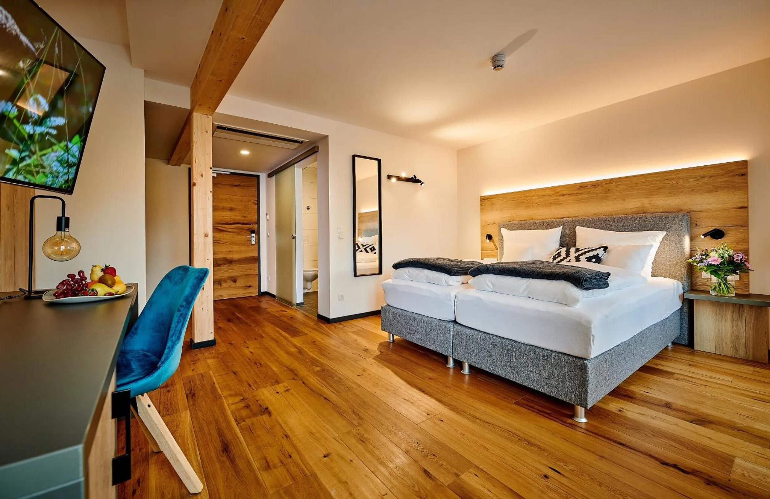 Bedroom, Bed in Hotel & Restaurant Herzstück Waldkirchen