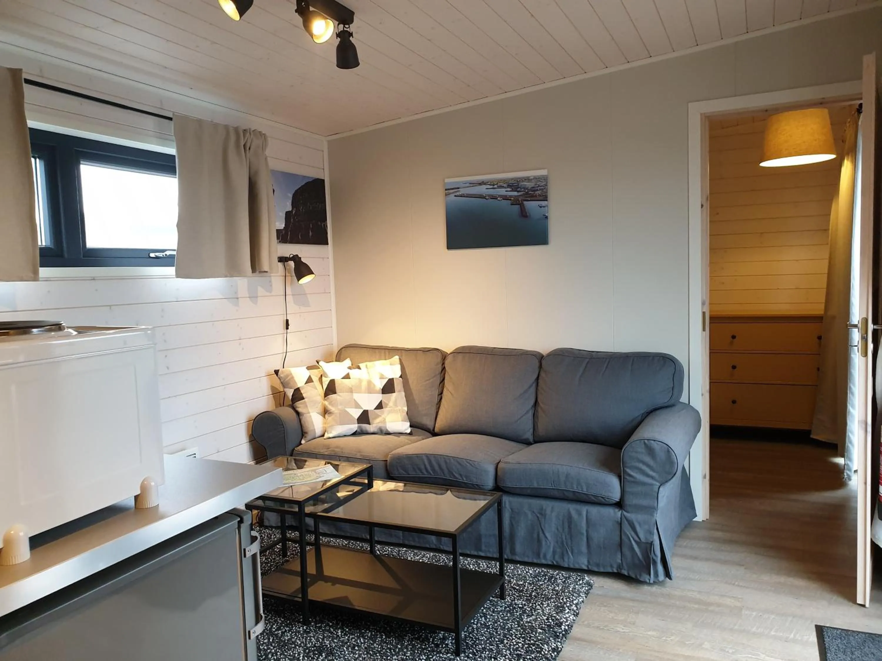 Living room in Black Beach Cottage Small