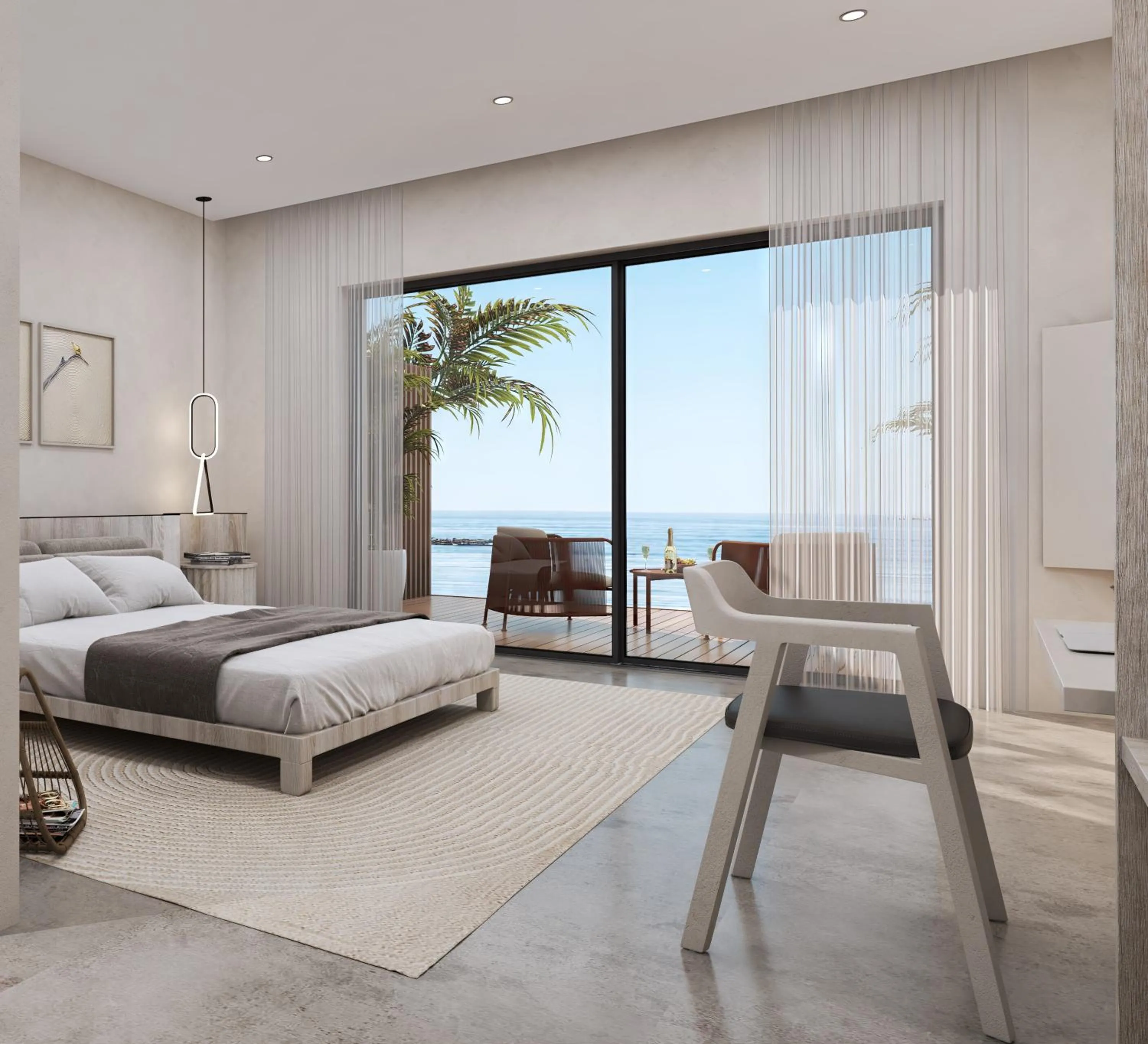 Bed in Mare Deluxe Residences & Villas