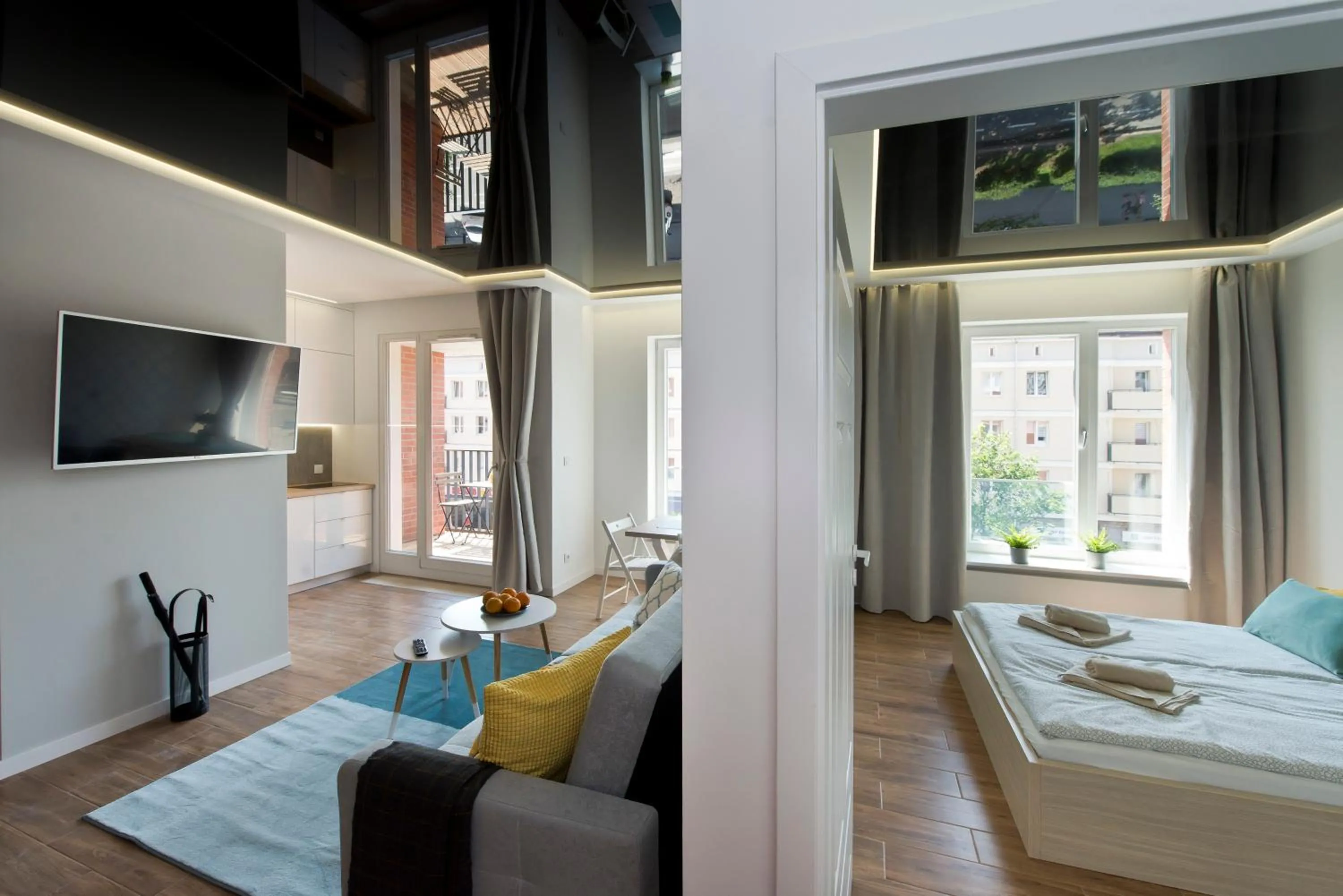 Bed in YOURAPART Rajska City Centre