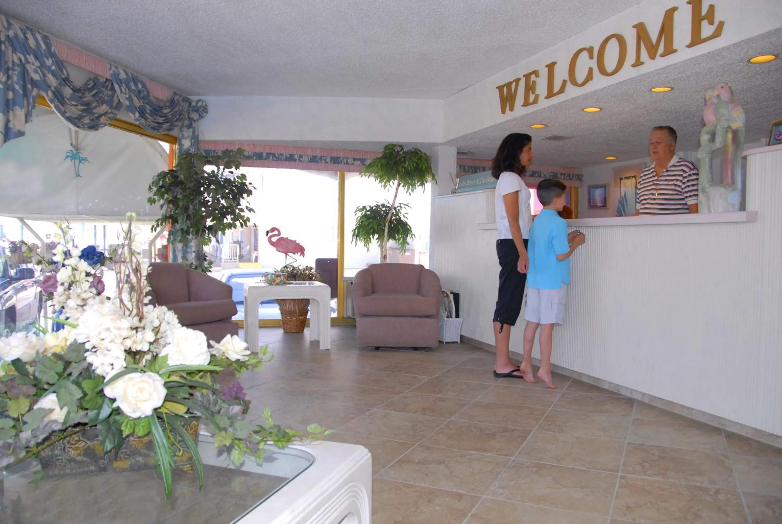 People in Bristol Plaza Motel