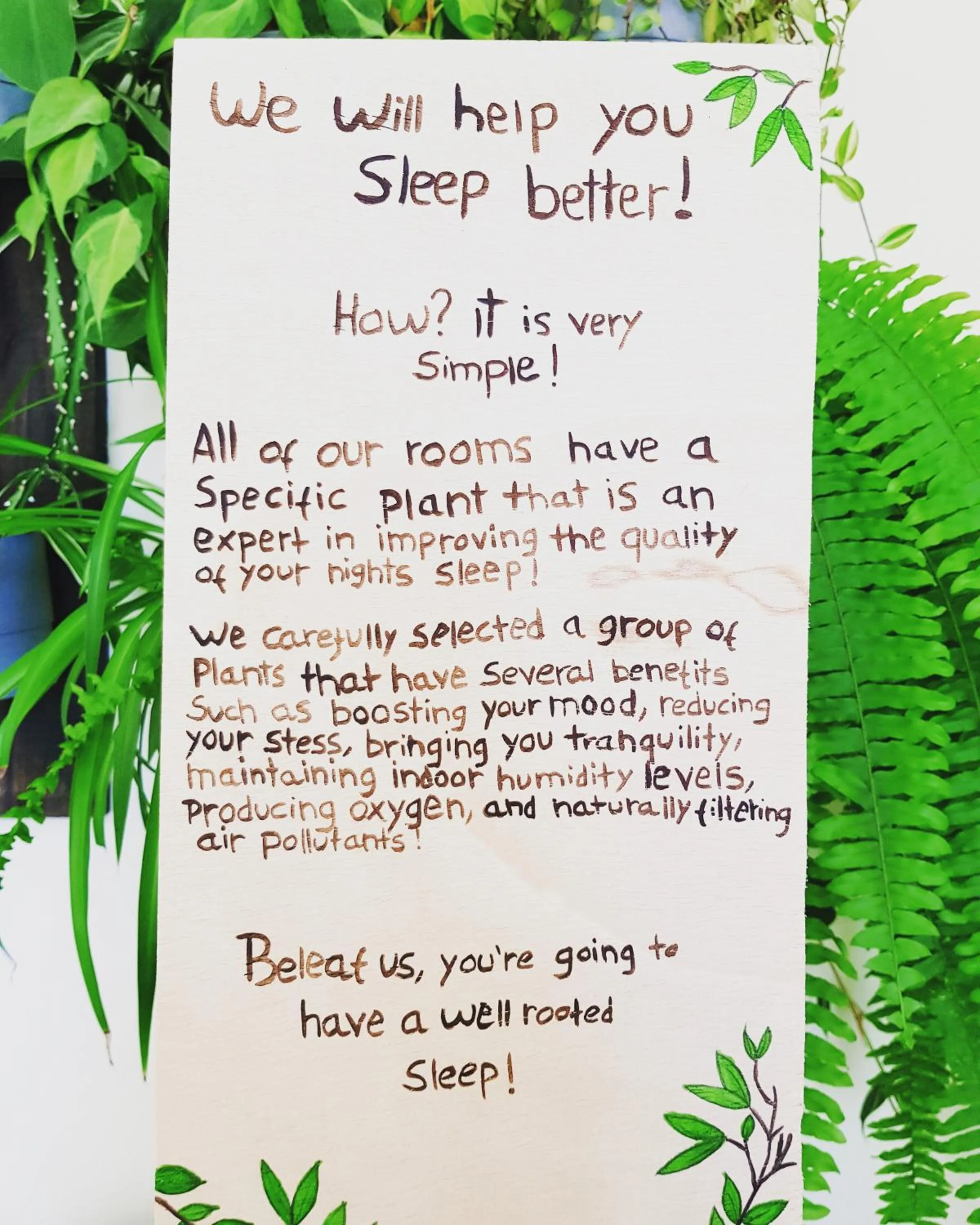 Decorative detail in Green Element Guesthouse