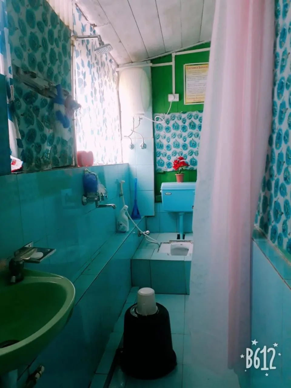 Bathroom in Quaint Wood Cottage