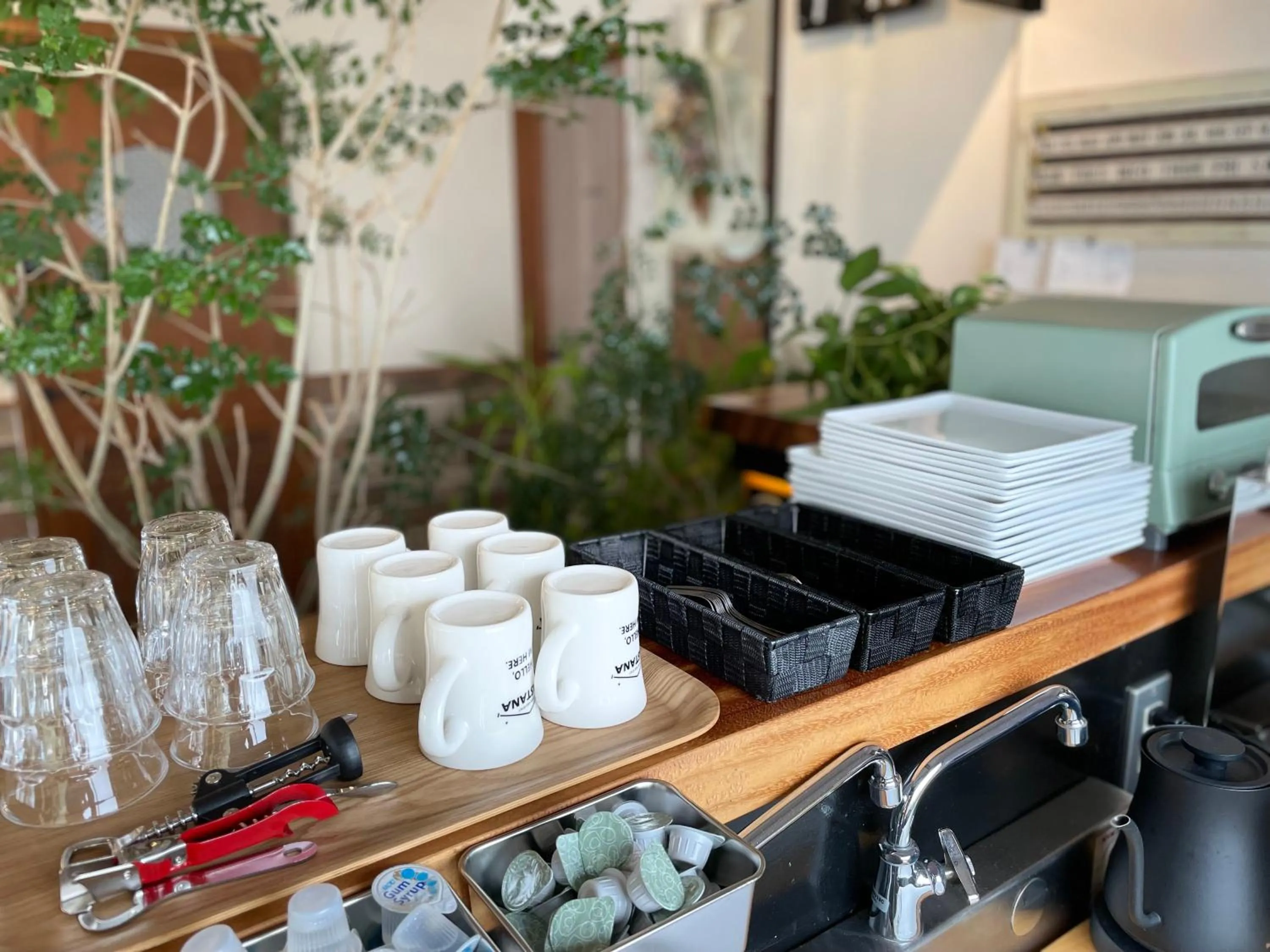 Kitchen or kitchenette in cafe&stay CASTANA