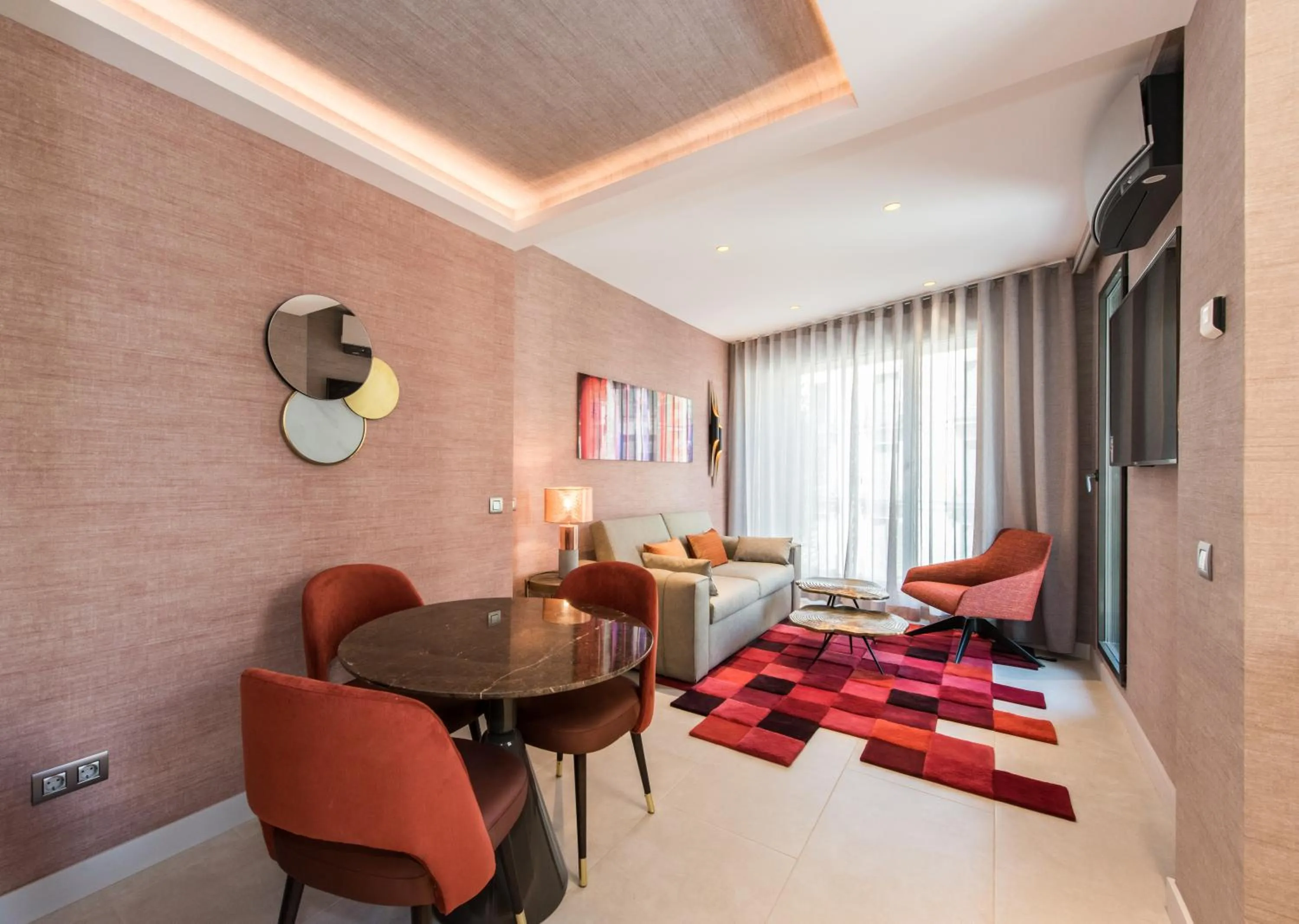 Living room in The Garden Suites